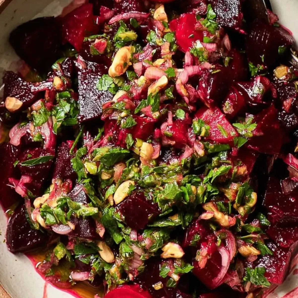 Rote Bete Bltter Salat Rezept