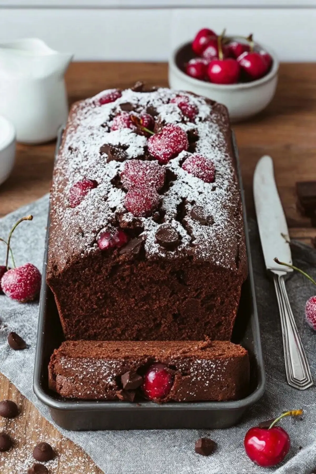 Schoko Kirsch Kuchen aus der Kastenform