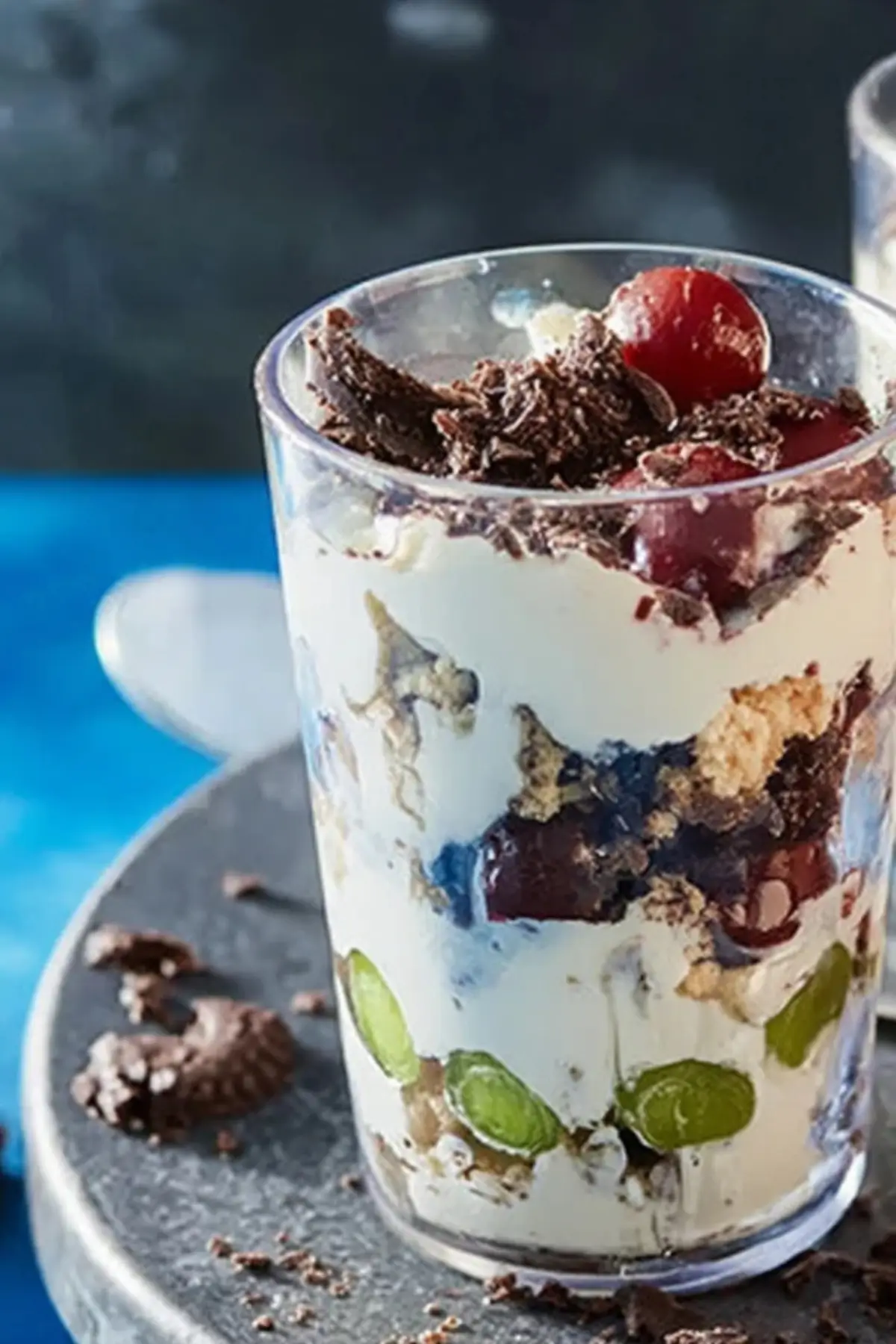 Weintrauben Schichtdessert
