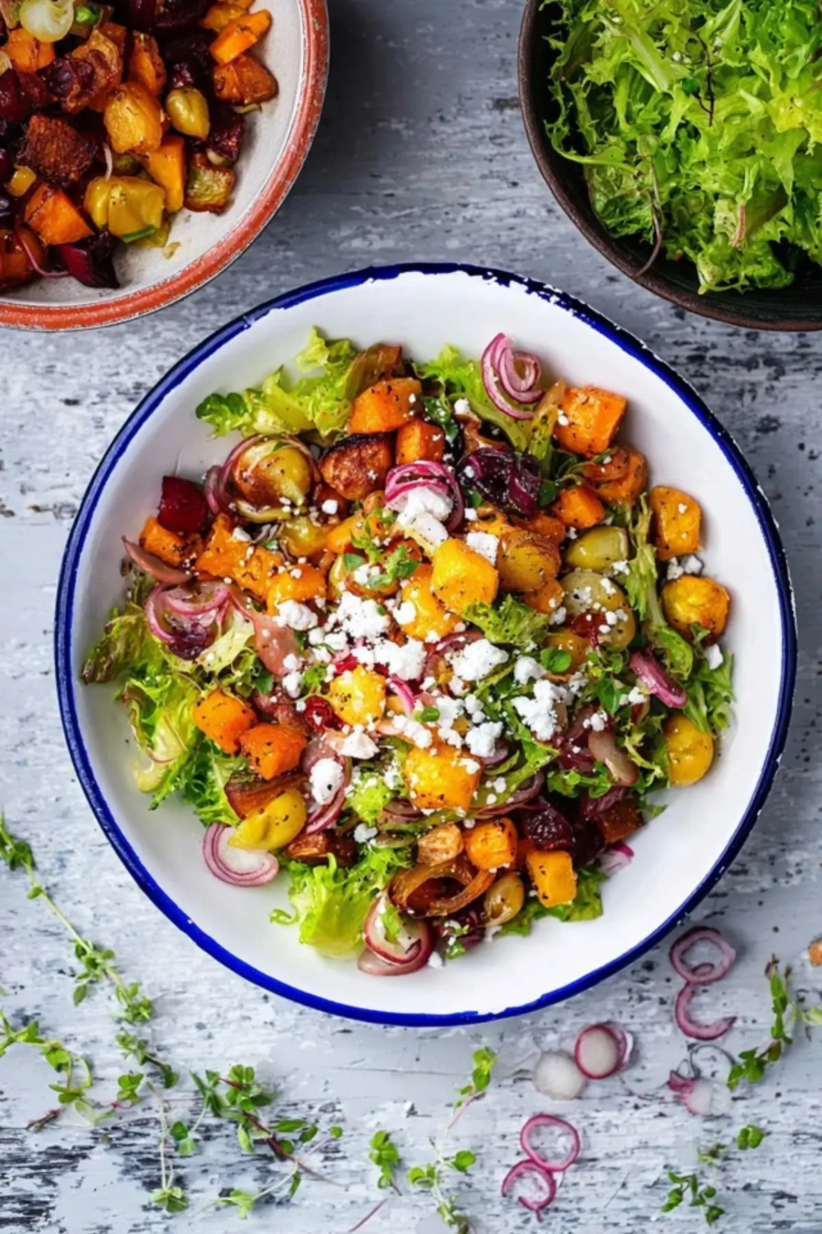 Wintersalat mit geröstetem Gemüse