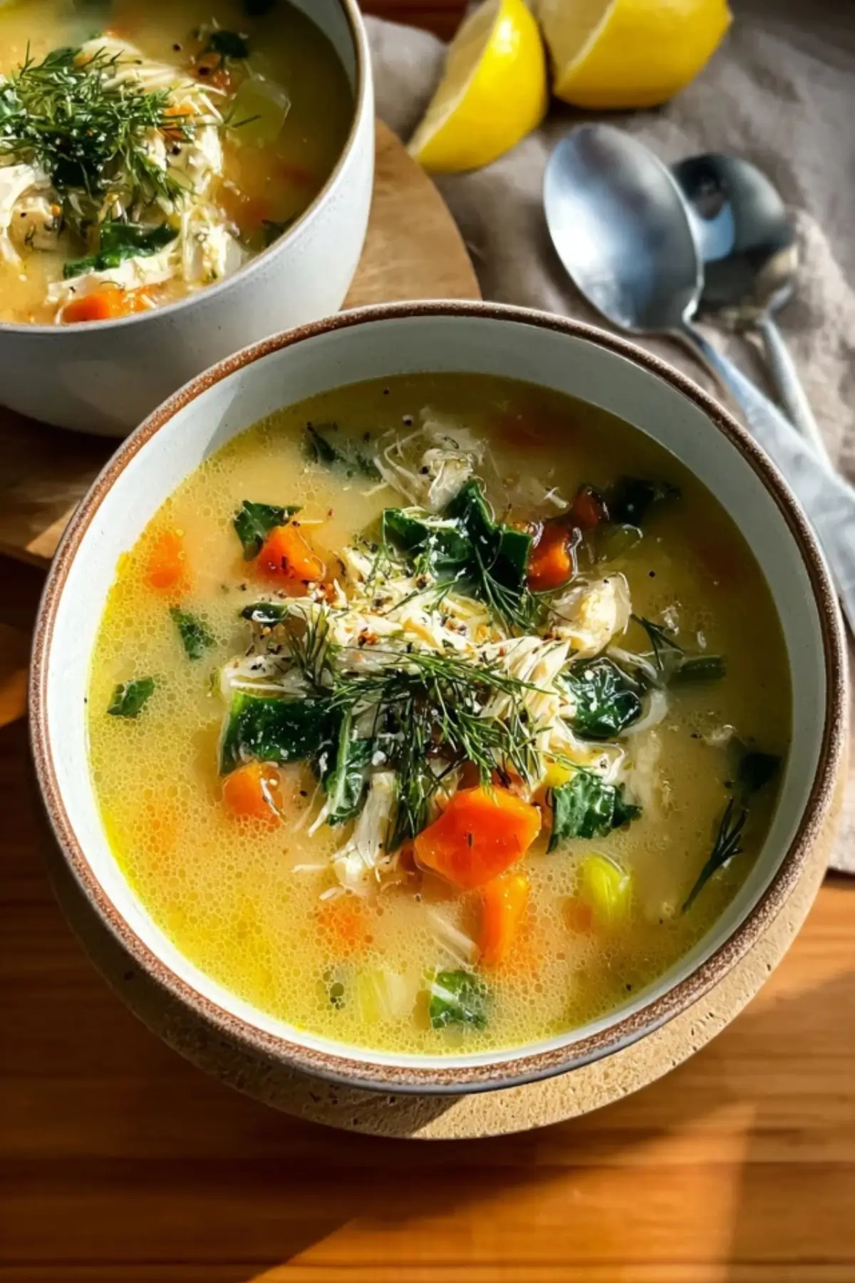 griechische Zitronen Hühnersuppe
