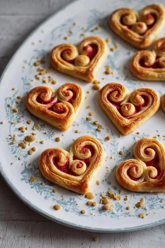 pikante Blätterteig Herzen