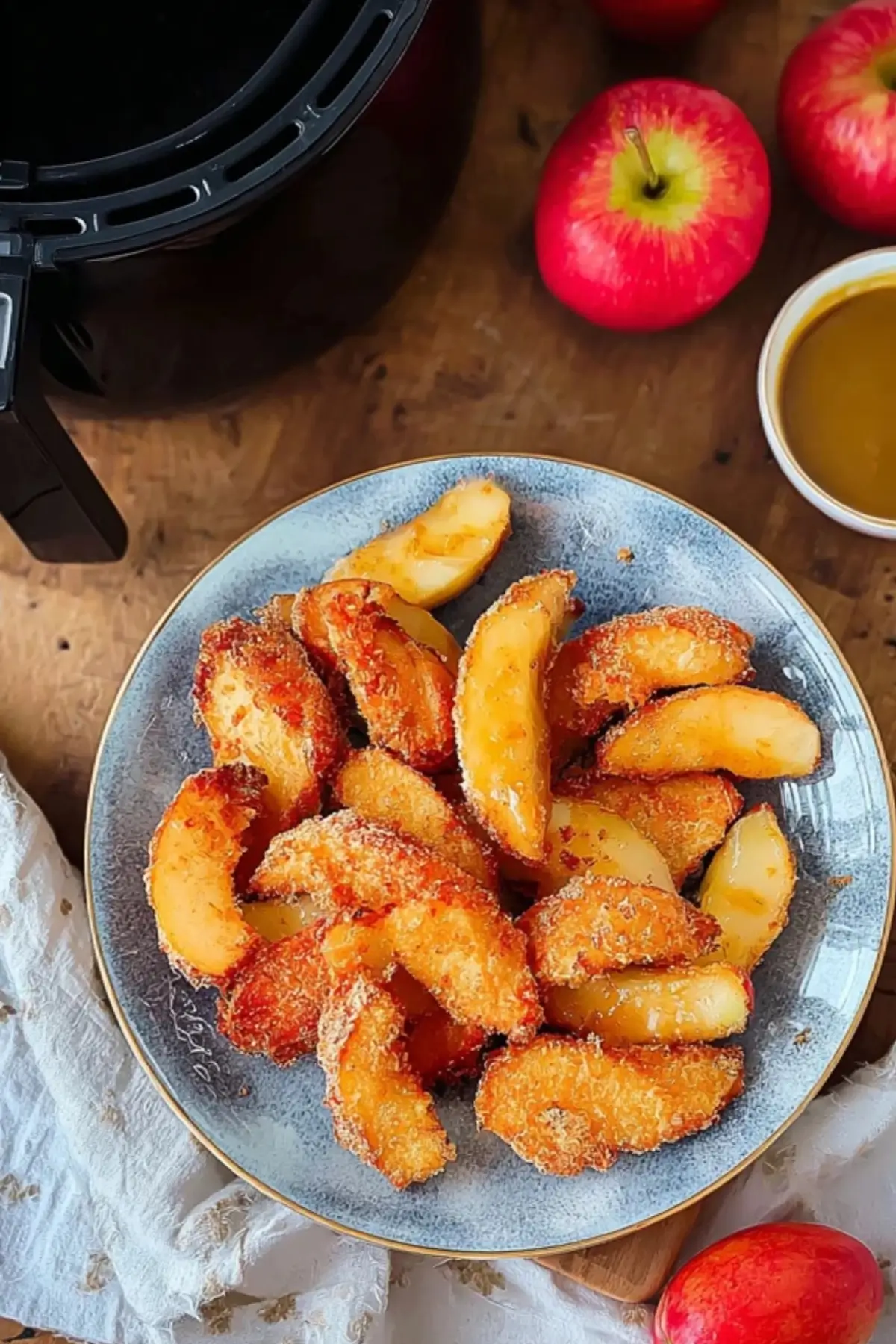 Apfelpommes aus der Heißluftfritteuse