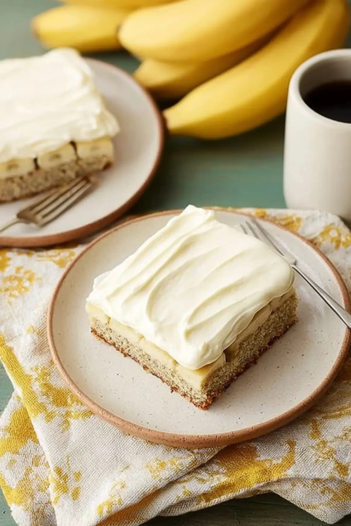 Bananenriegel mit Frischkäse Frosting