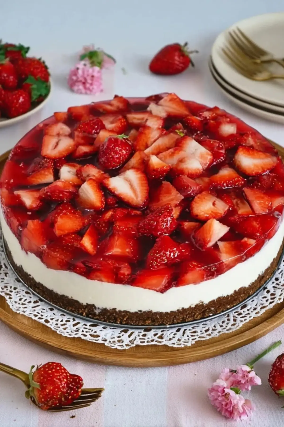 Erdbeerkuchen mit Mascarpone