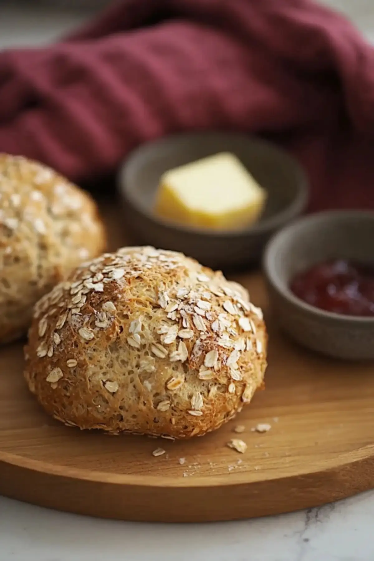 Fluffige Haferflocken Brötchen
