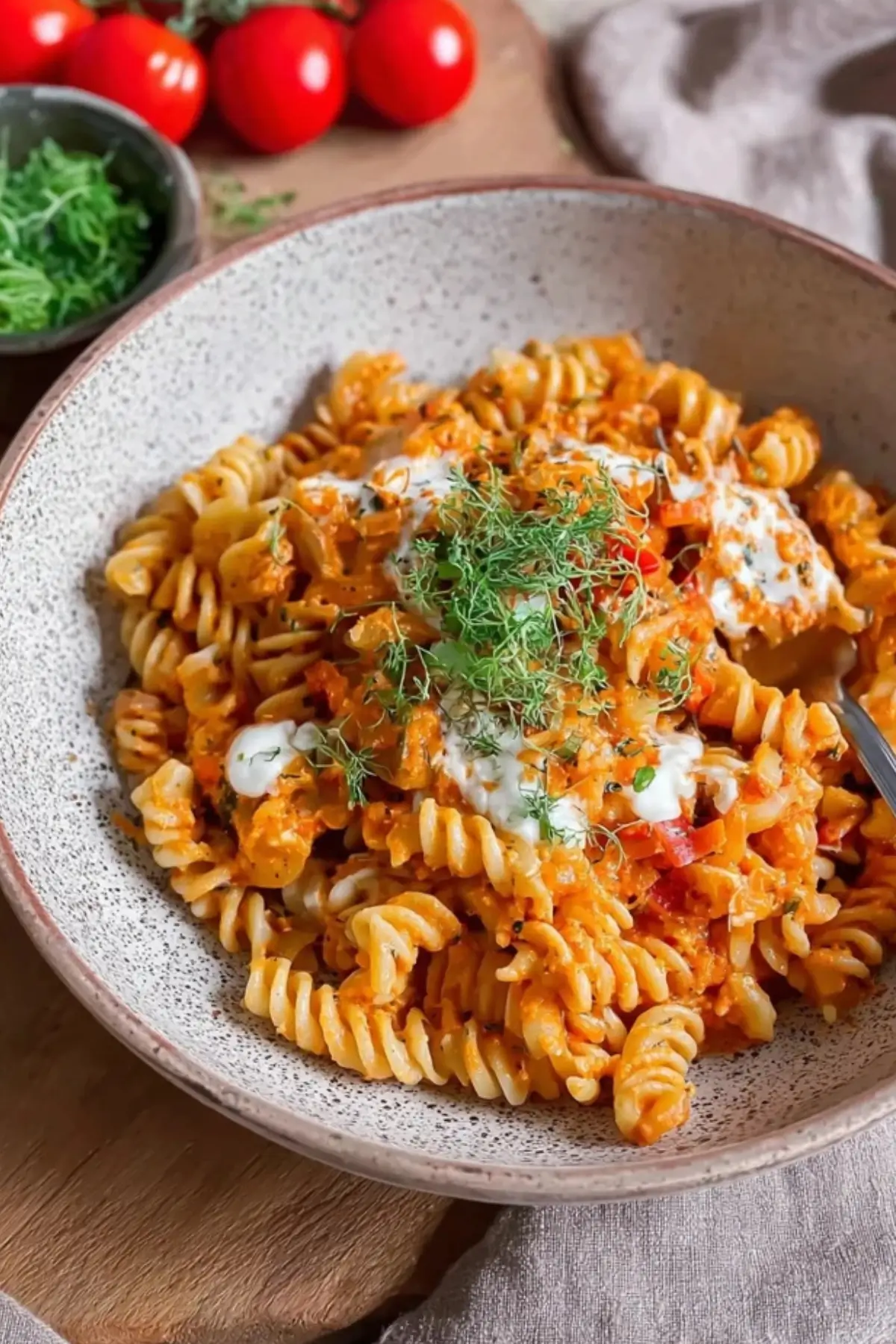 Gesunde Nudeln mit Gemüse Soße