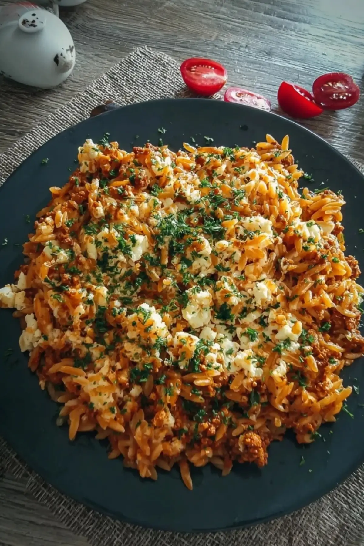 Griechischer Hackauflauf mit Kritharaki Nudeln