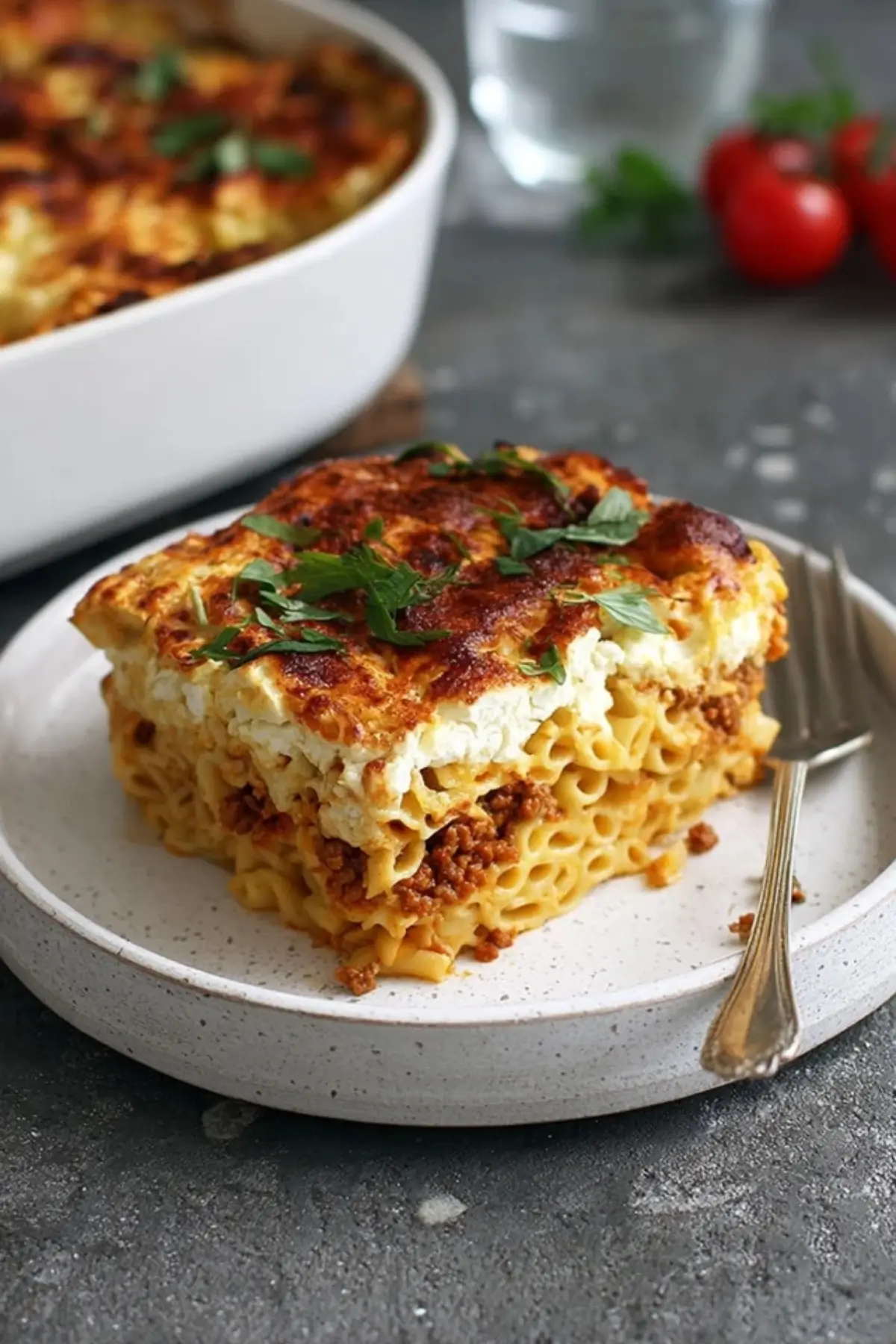 Griechischer Nudelauflauf