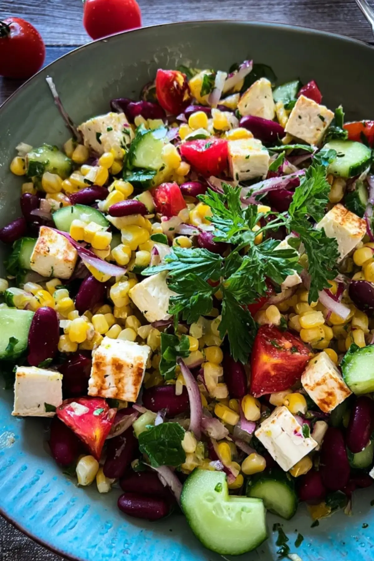 Grillsalat mit Hirtenkäse