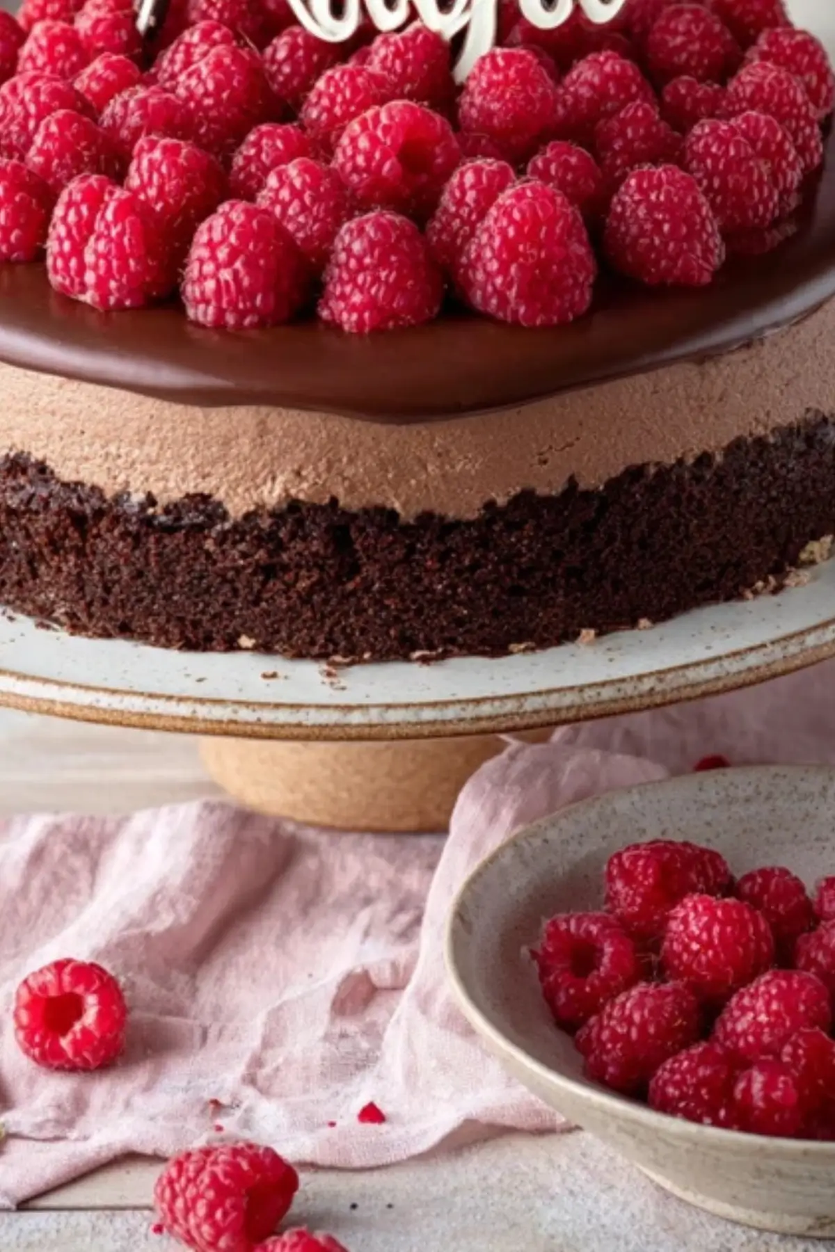 Himbeer Schoko Brownie Torte