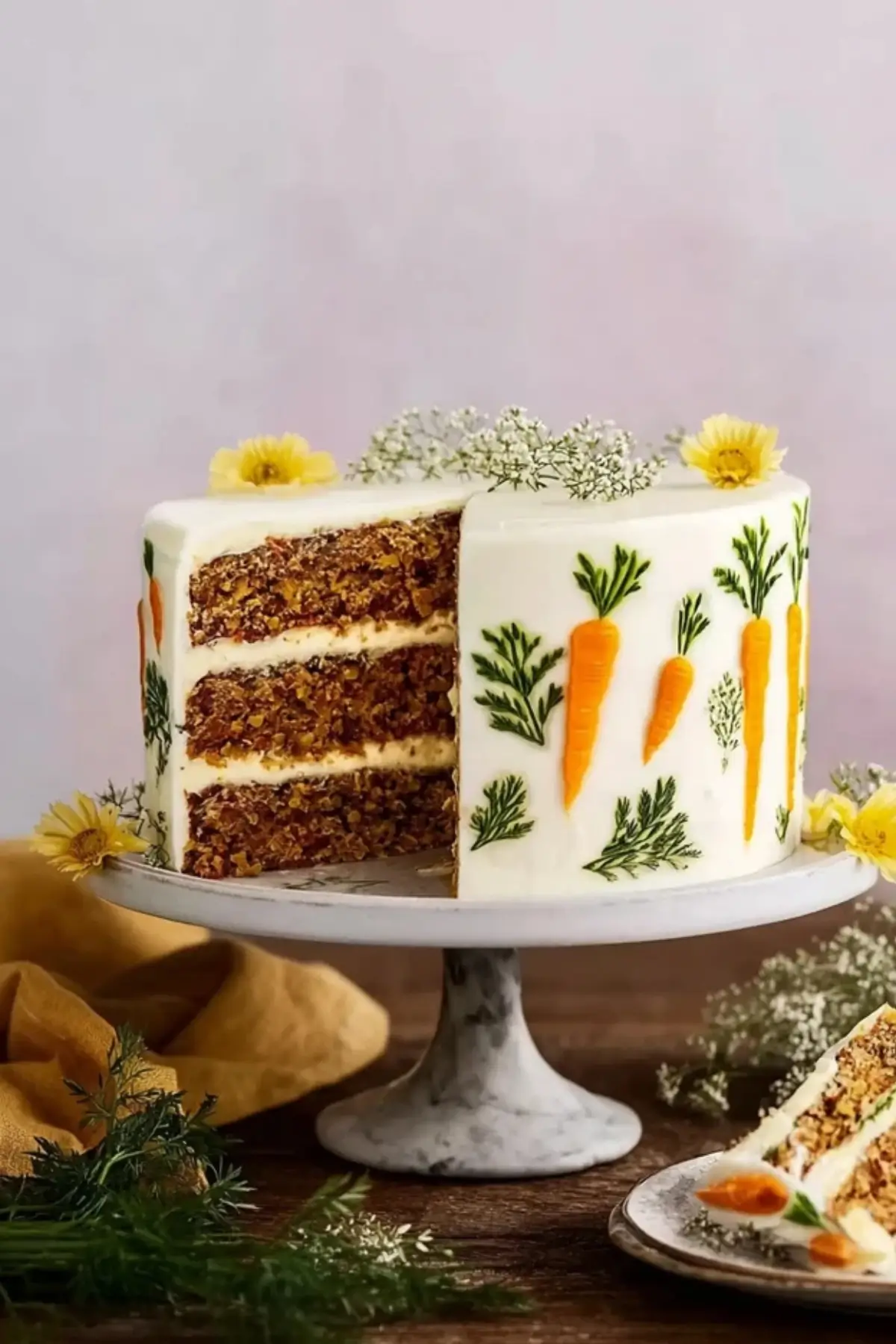 Karottentorte mit Frischkäse Vanille Creme