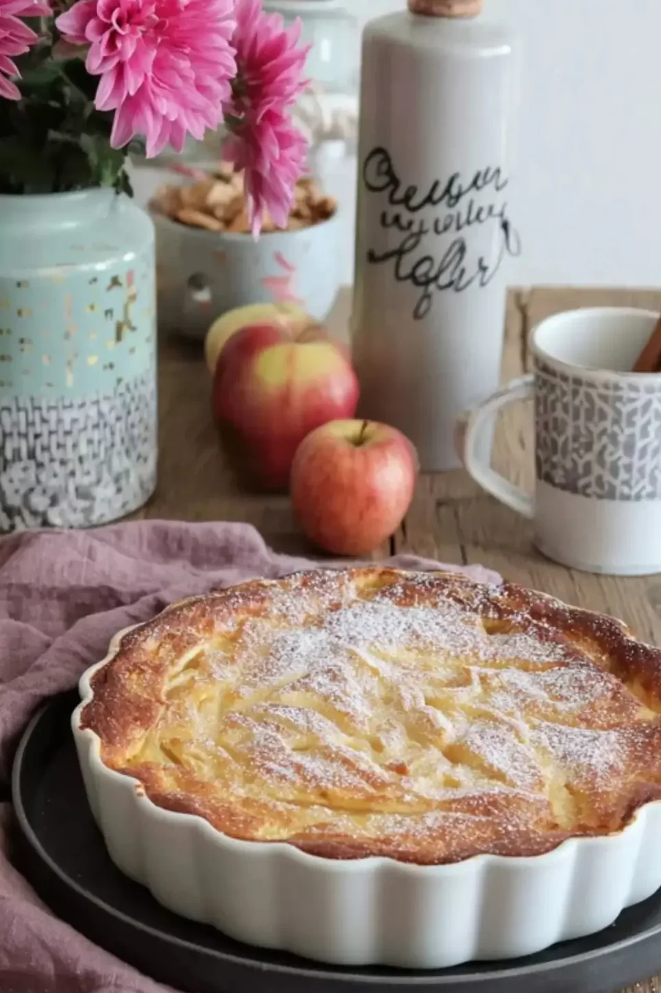 Low Carb Skyrauflauf mit Äpfeln & Zimt