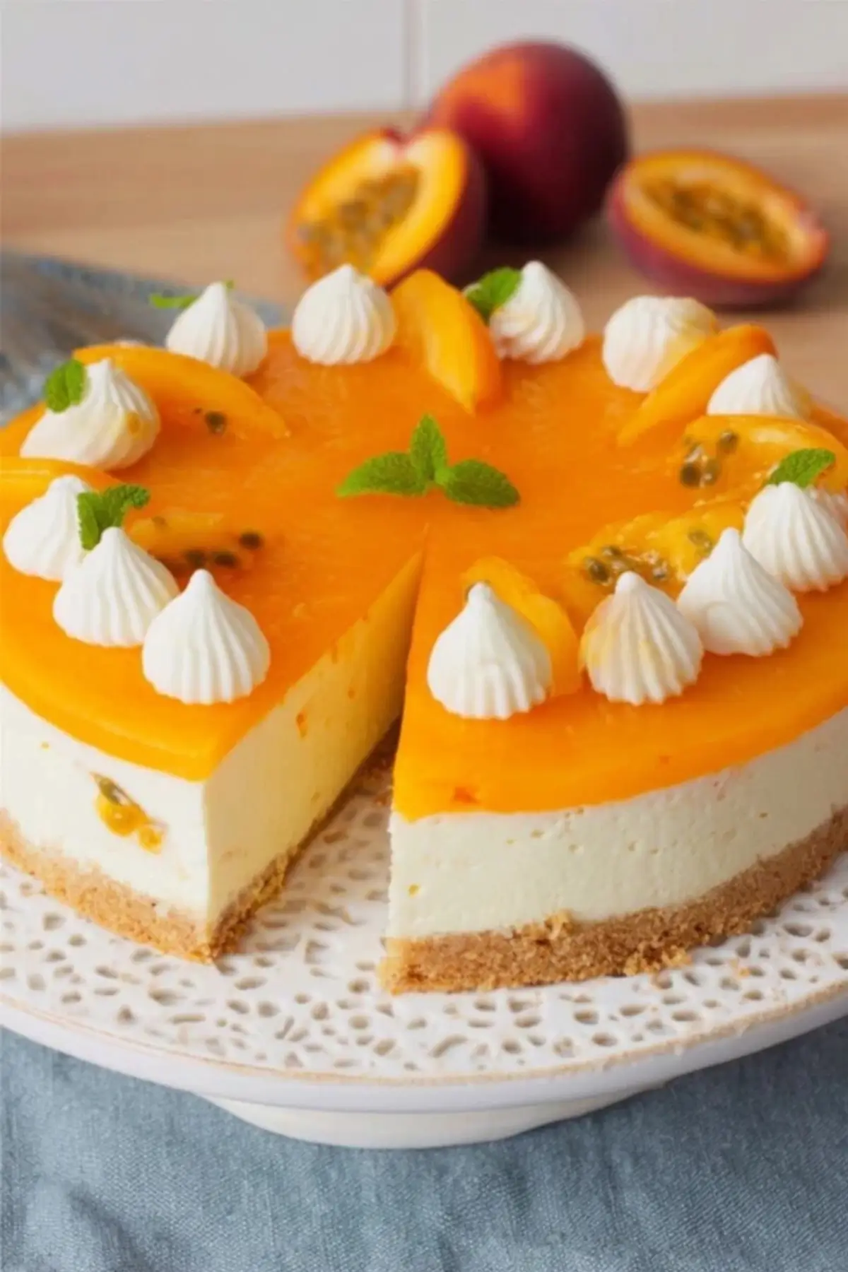 Pfirsich Maracuja Torte ohne Backen