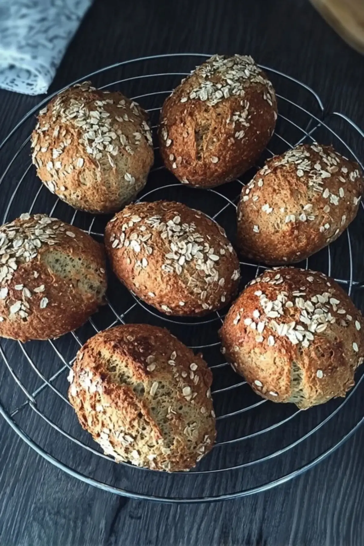Quark Haferflocken Brötchen