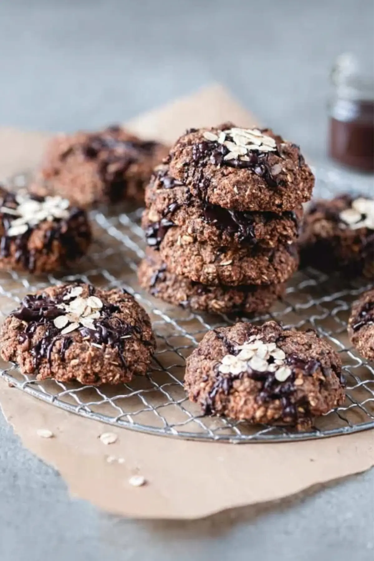 Schoko Hafer Cookies ohne Mehl