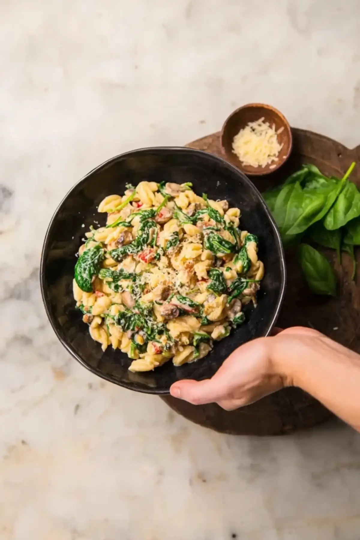 Spinat Spätzle Pfanne