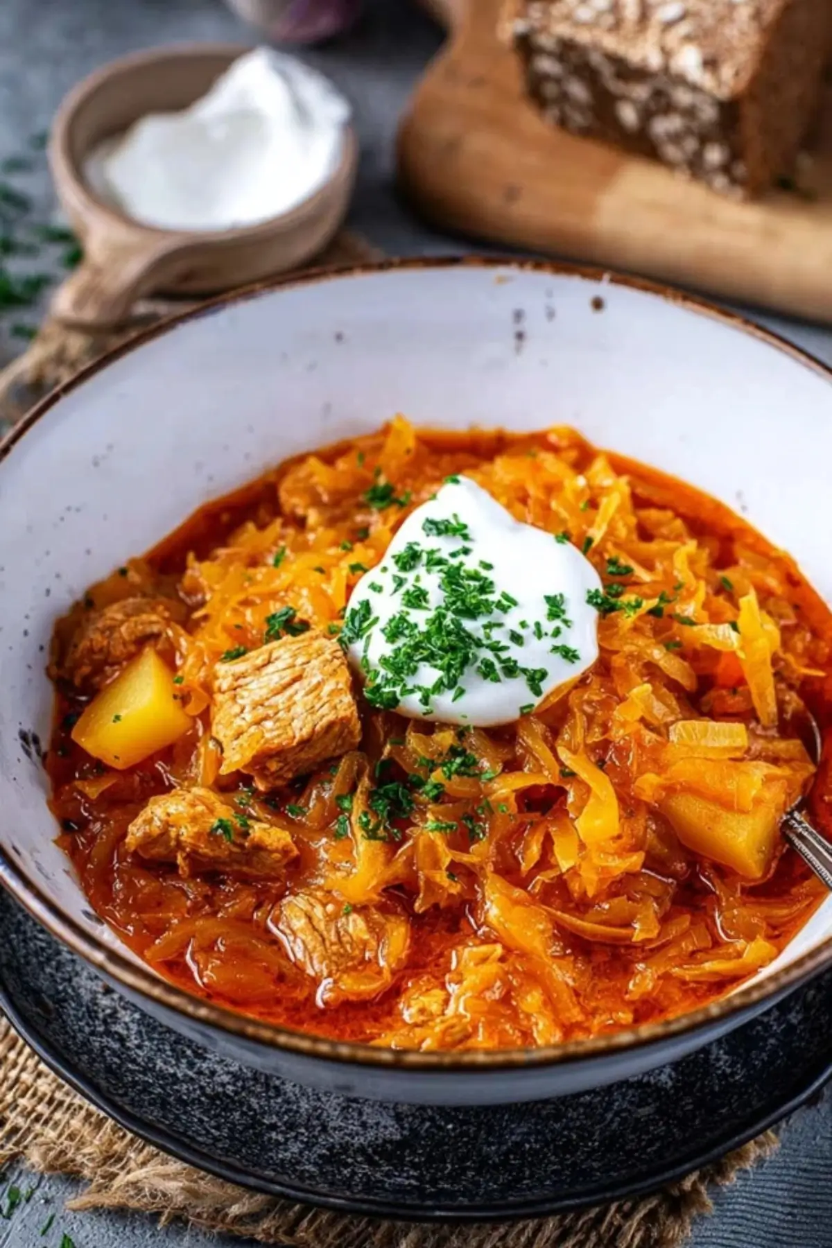 Szegediner Gulasch ganz