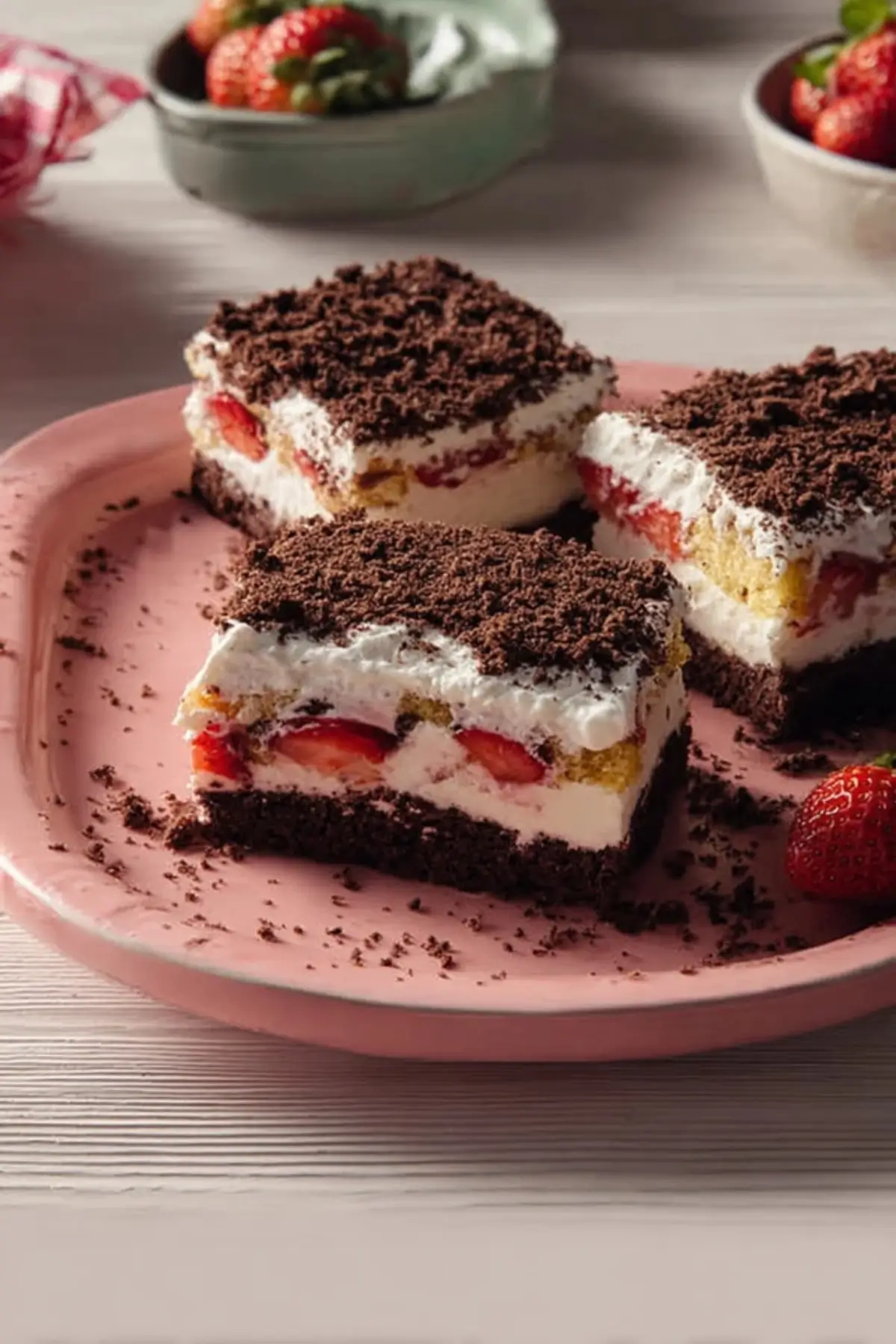 Erdbeer Maulwurfkuchen