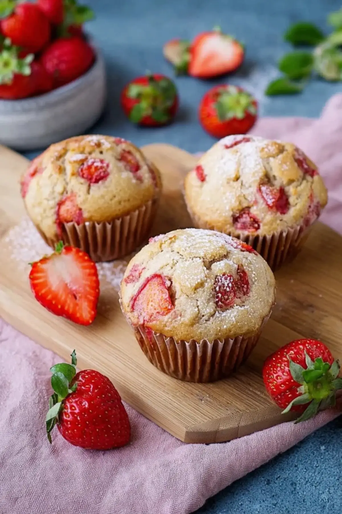 Erdbeer Muffins ganz