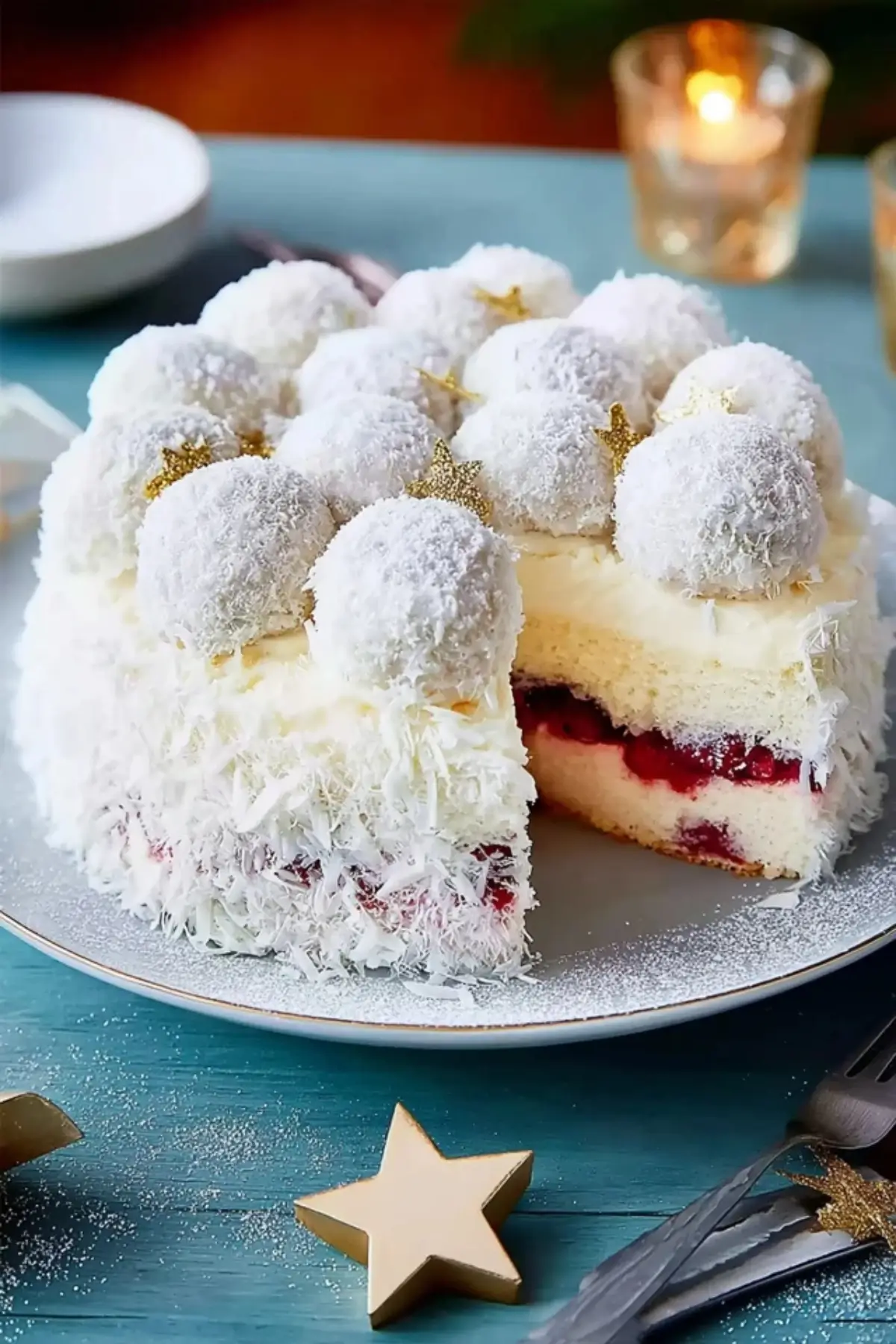 Festliche Schneeballtorte