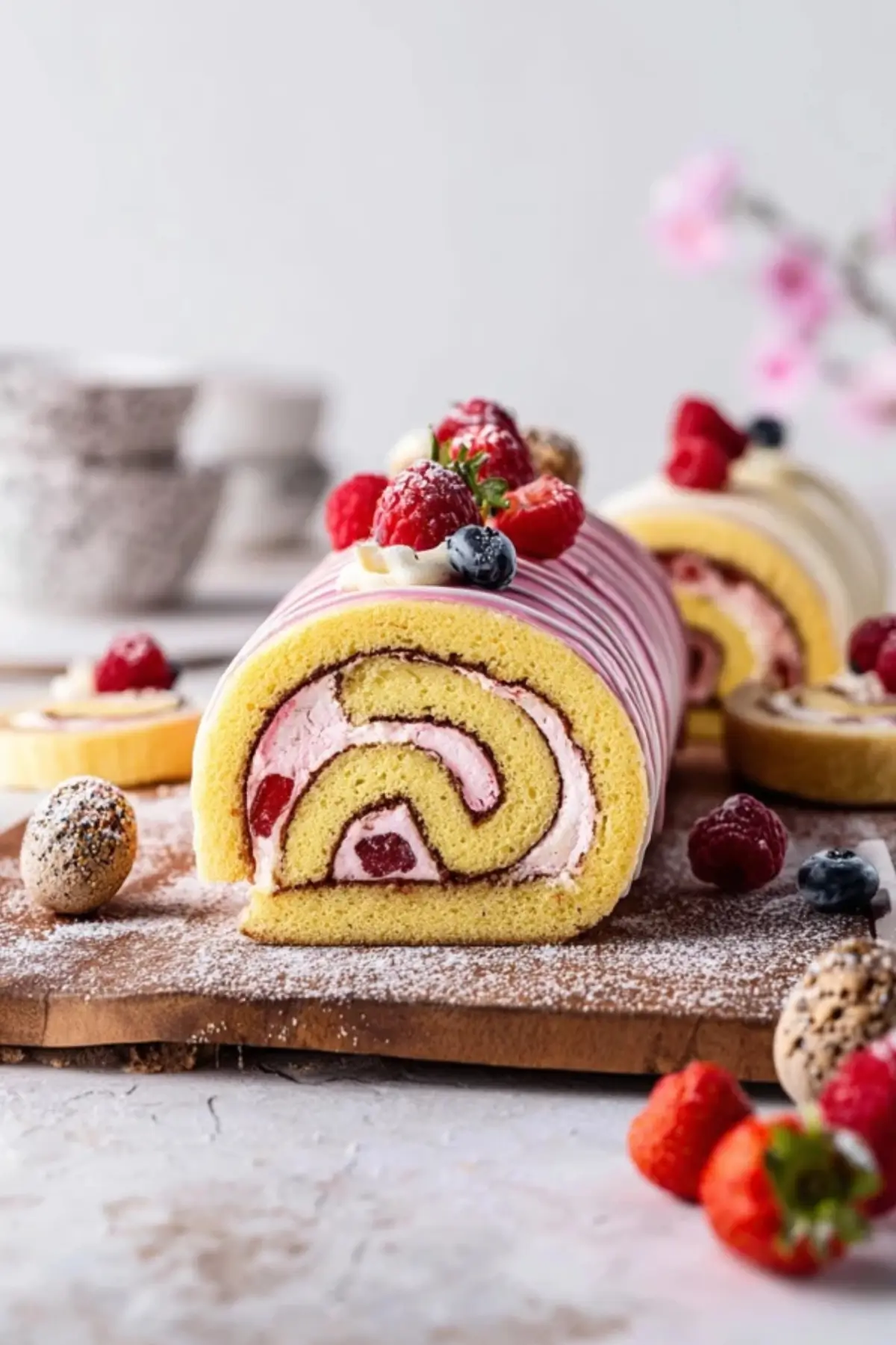 Flauschige Biskuitrolle