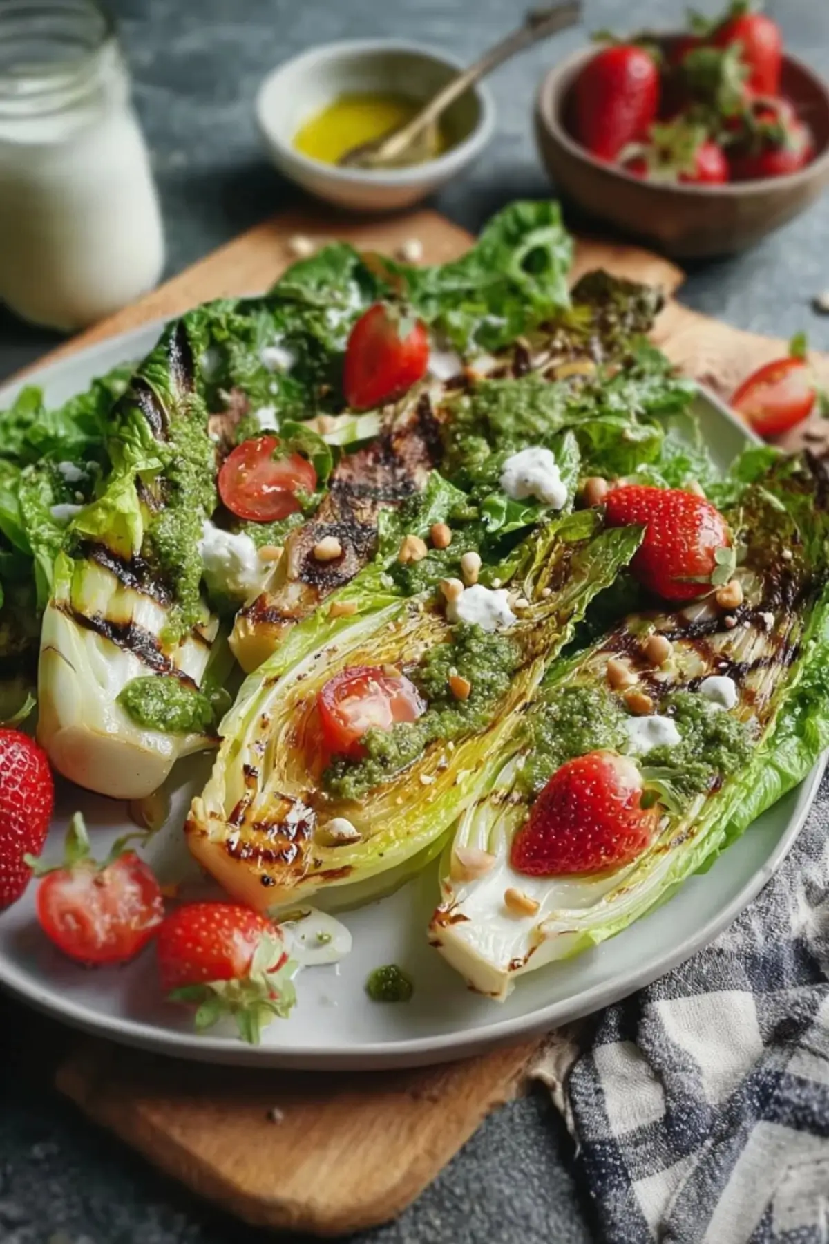 Gegrillter Romanasalat