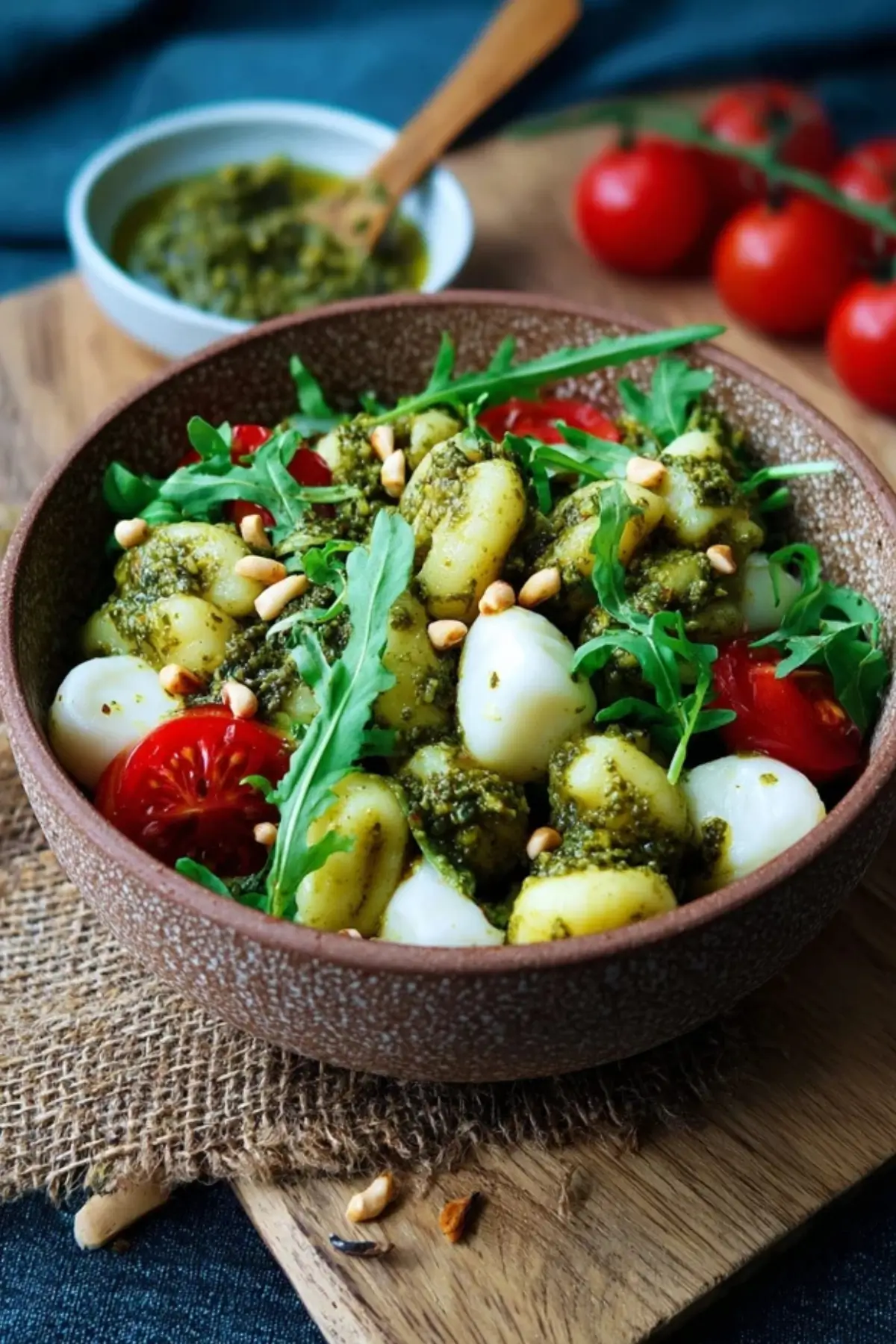 Gnocchisalat mit Pesto und Rucola