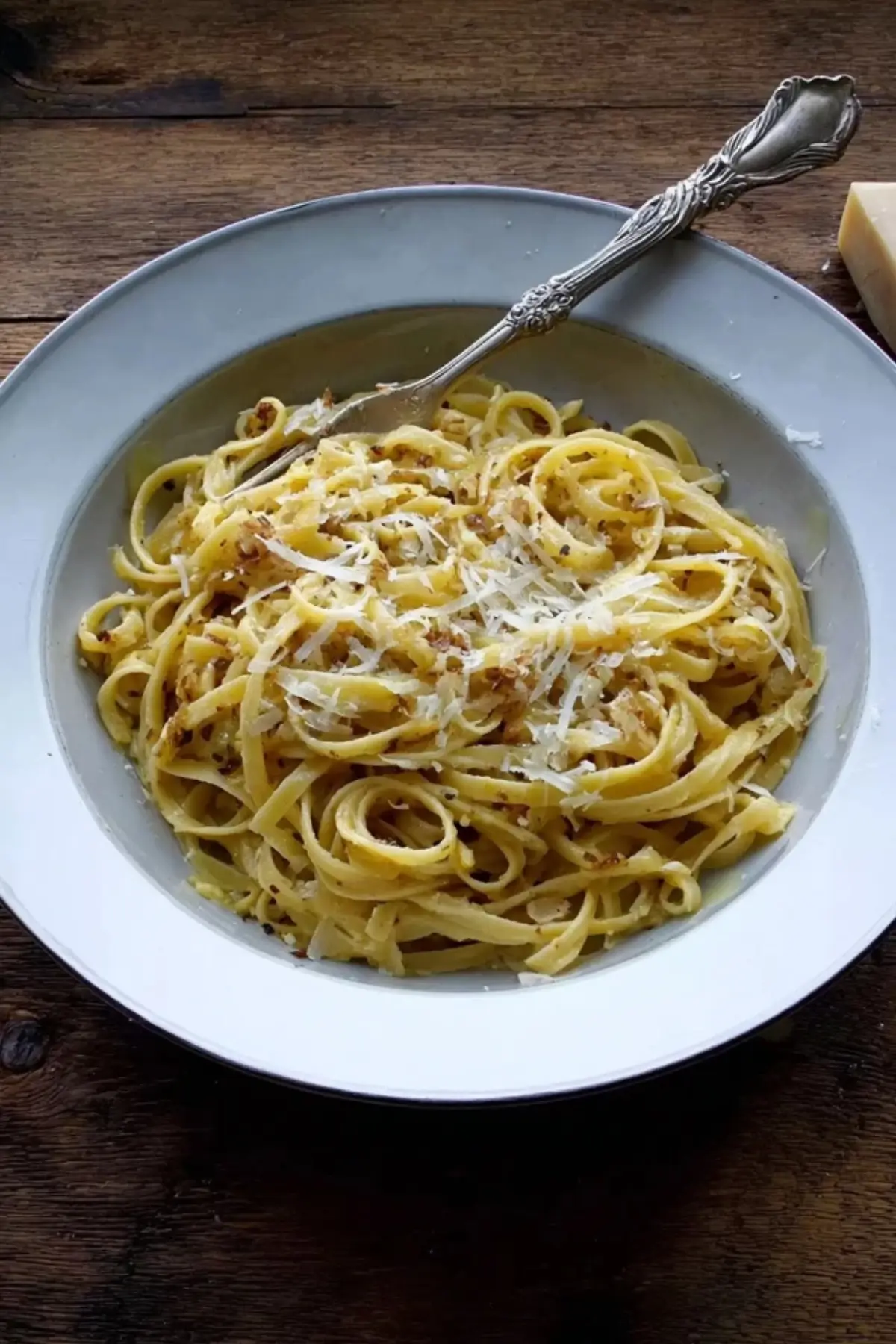 One Pot Pasta mit Knoblauch und Parmesan