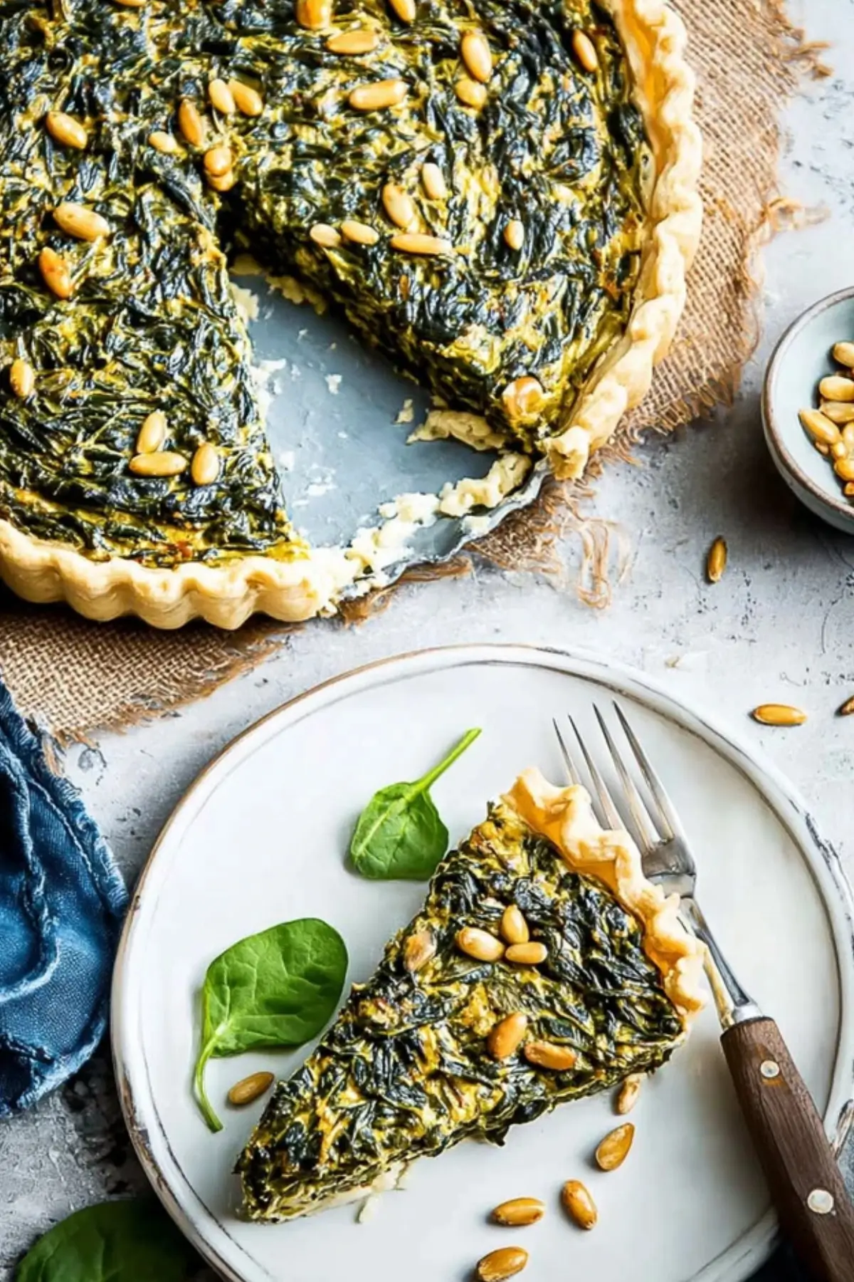 Vegane Spinat Quiche