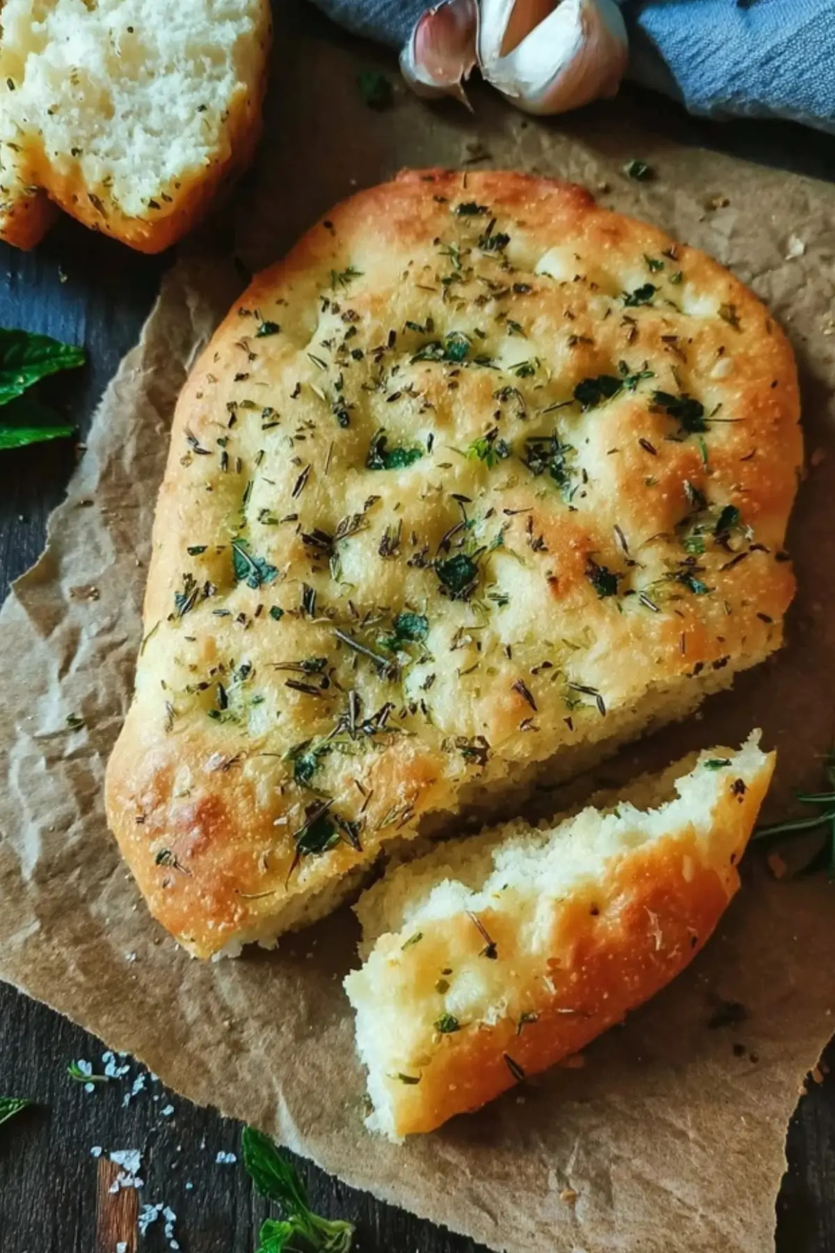 Mediterranes Kräuter Fladenbrot