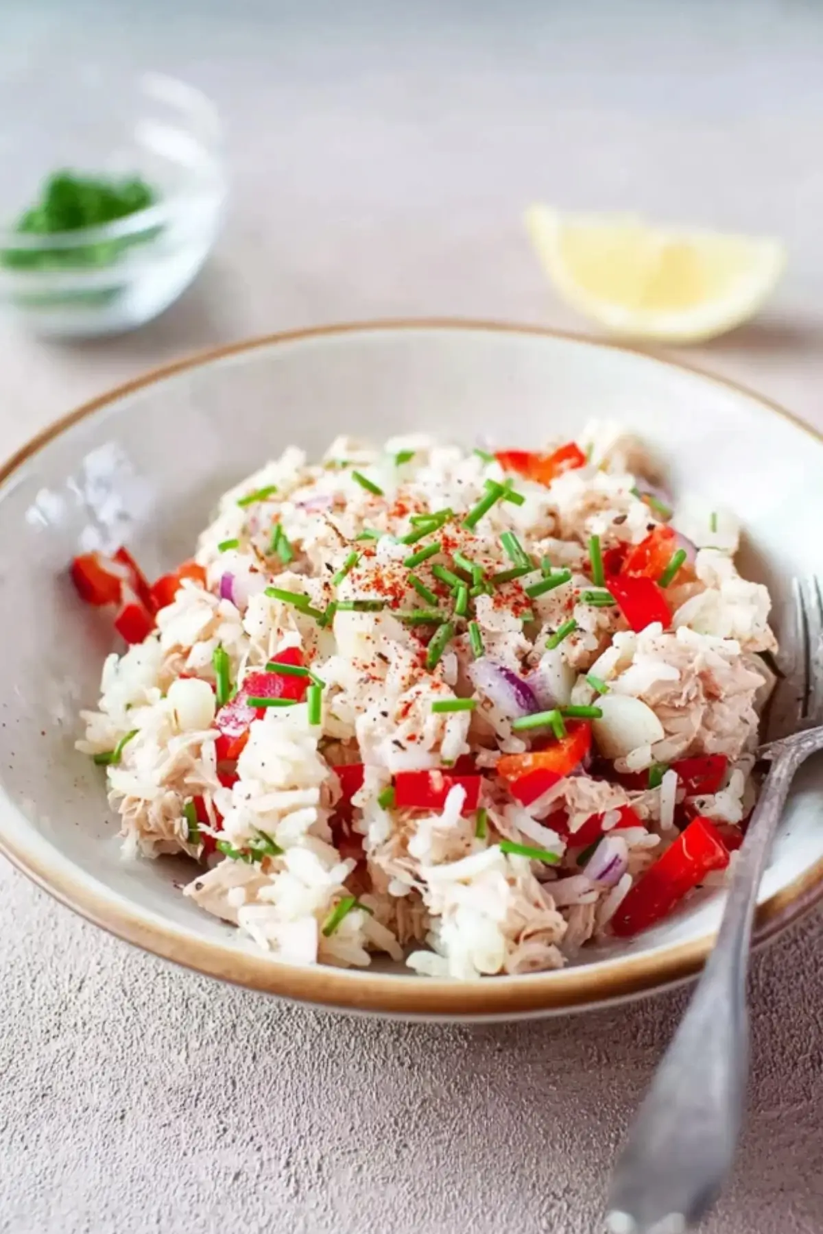Schneller Reissalat mit Thunfisch und Paprika