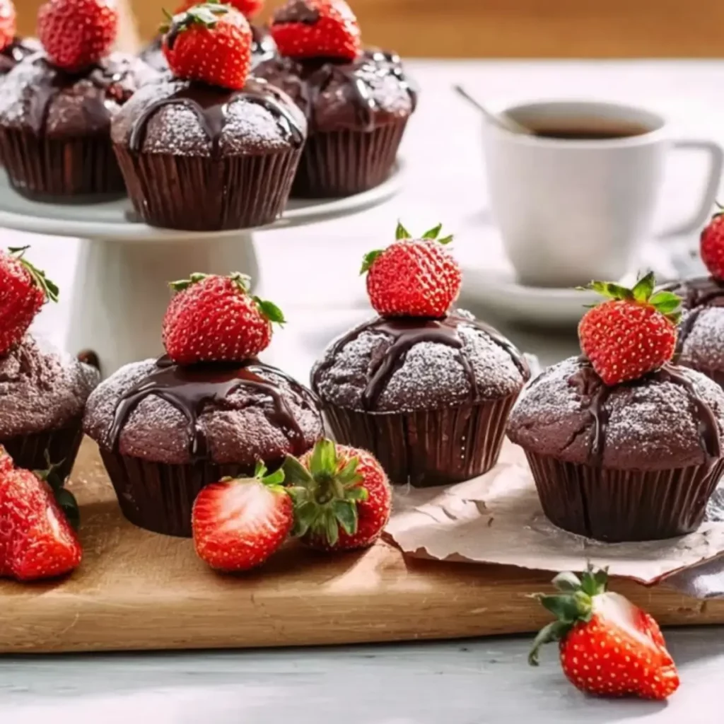 Schoko Erdbeer Muffins