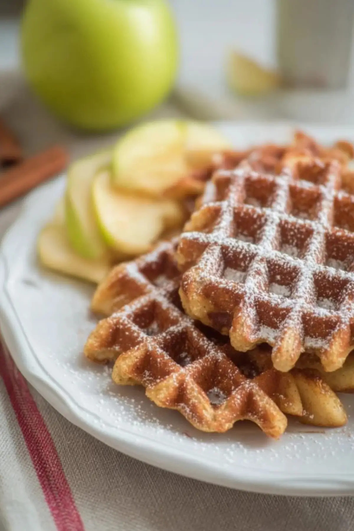 Vegane Waffeln aus Haferflocken und Apfelmus