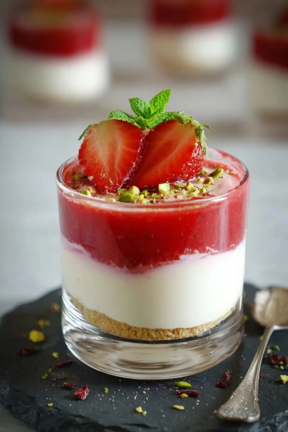 Erdbeer Dessert im Glas
