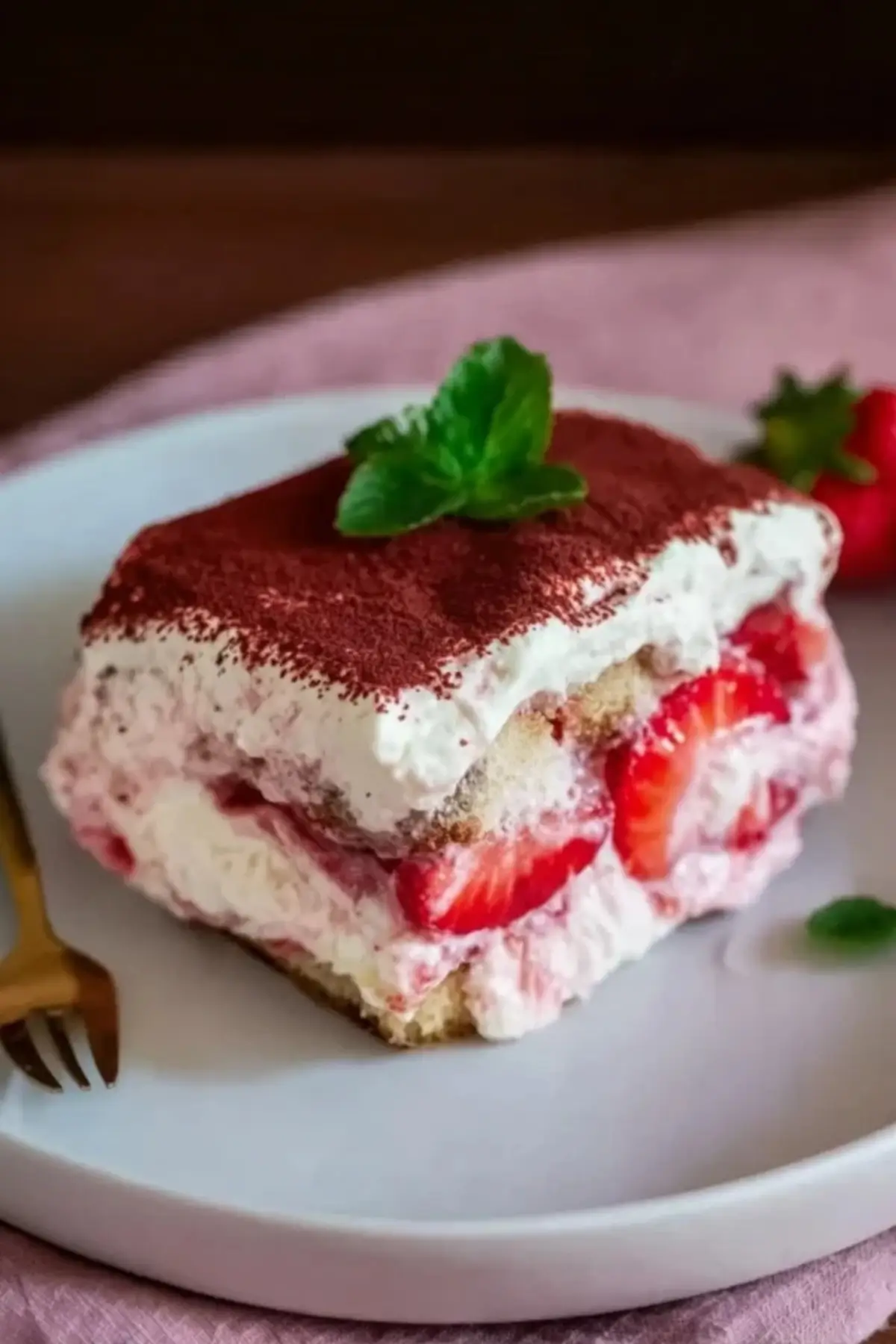 Erdbeer Tiramisu mit Mascarpone & Sahne