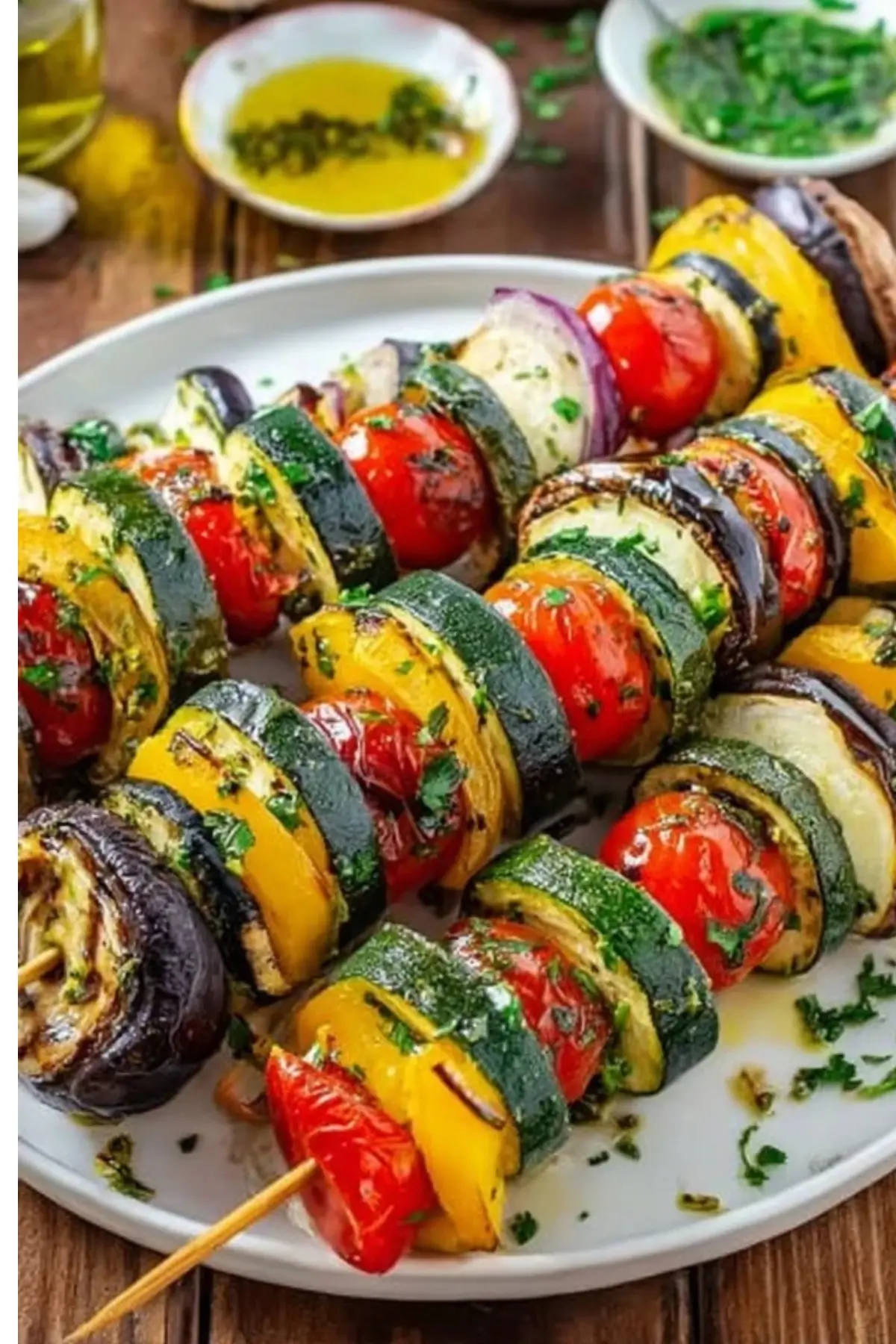 Gegrillte Gemüsespieße mit Kräuter Marinade