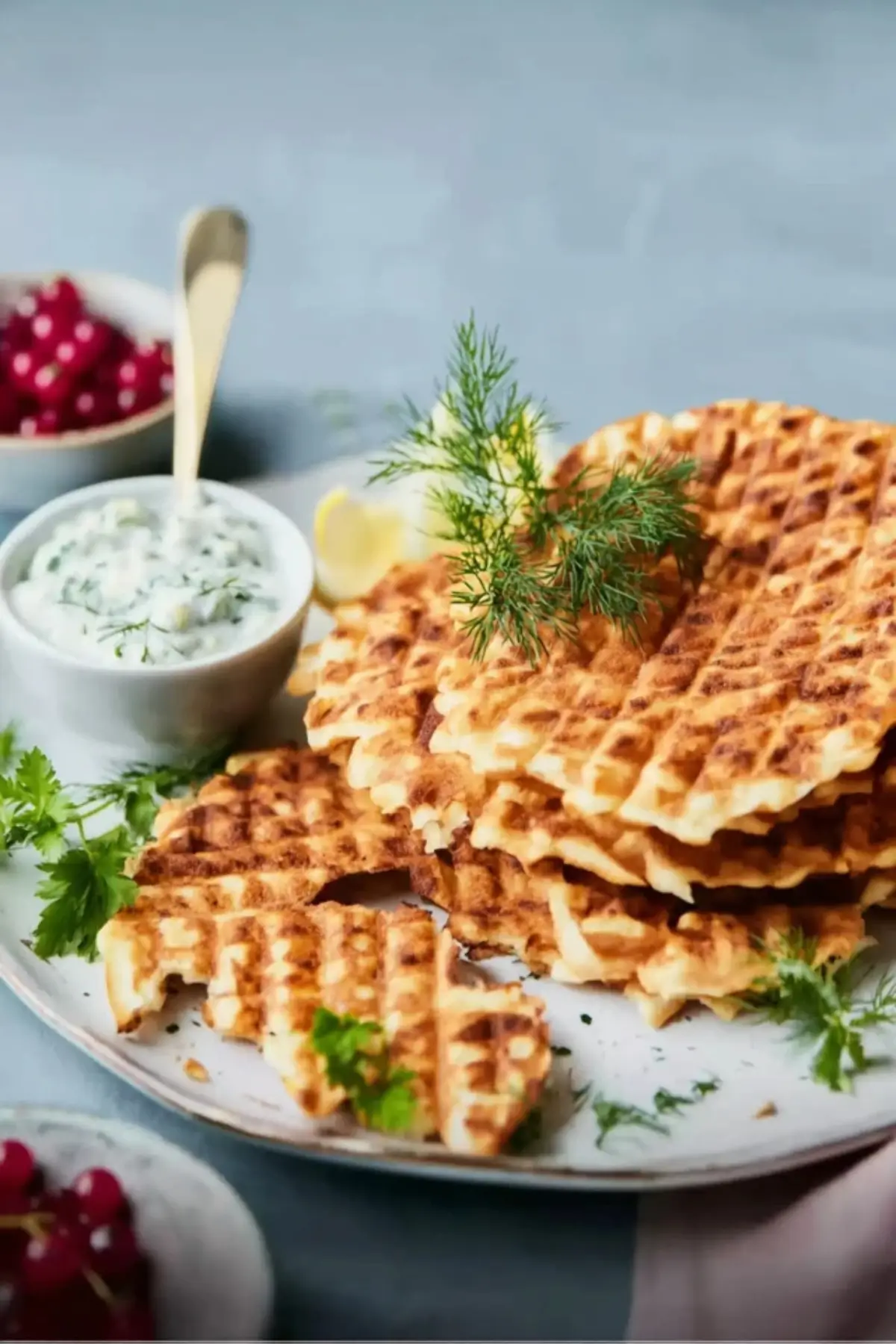 Herzhafte Waffeln