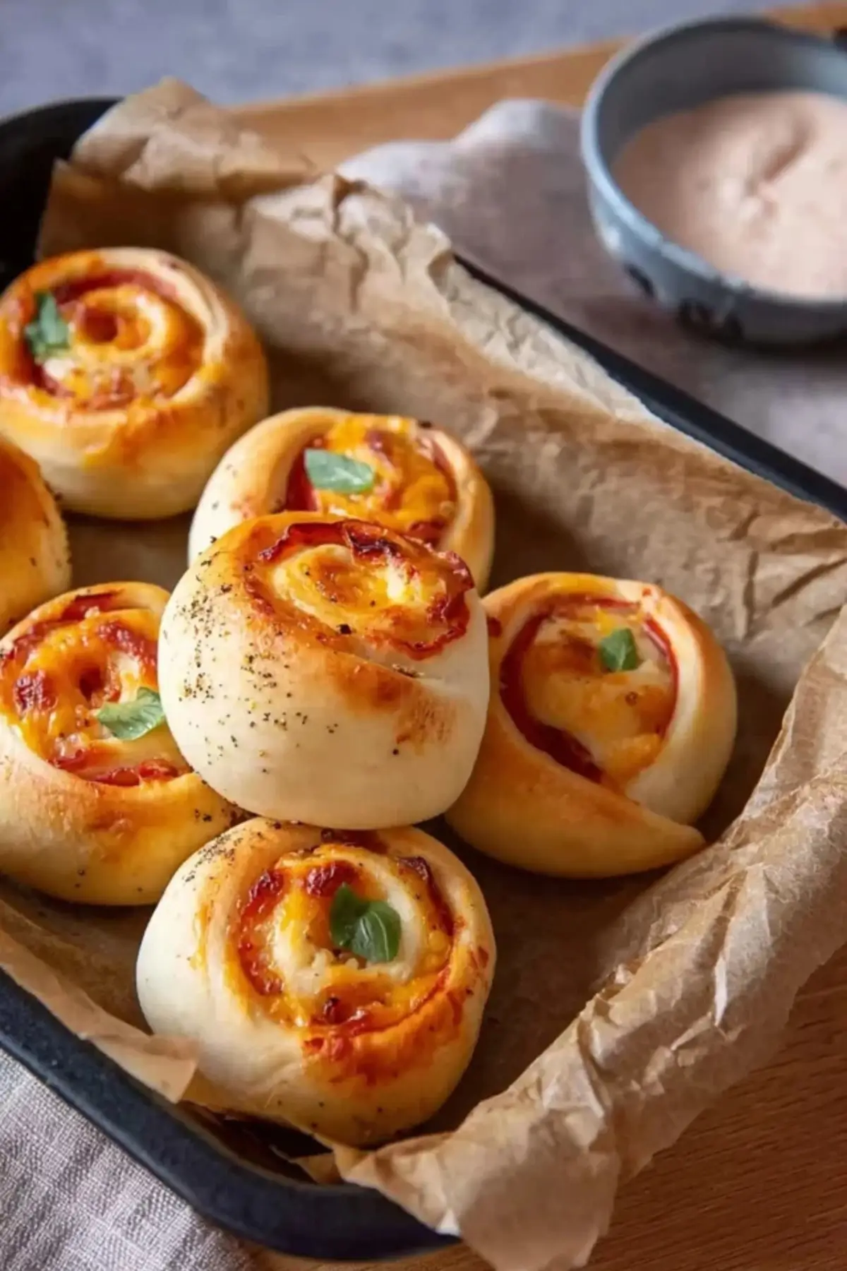 Pizzabrötchen ohne Hefe
