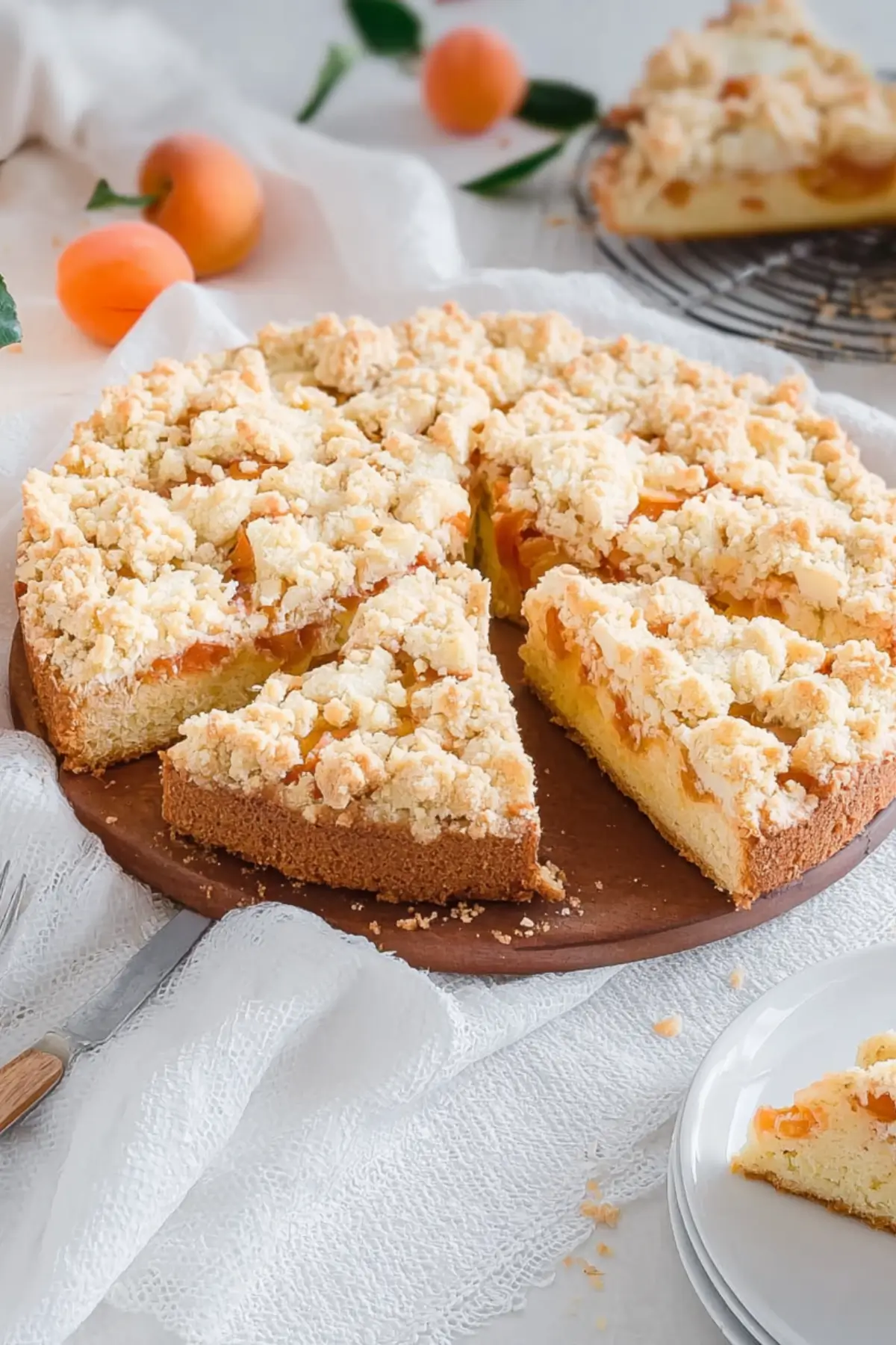 Aprikosenkuchen als Rührkuchen mit Streuseln