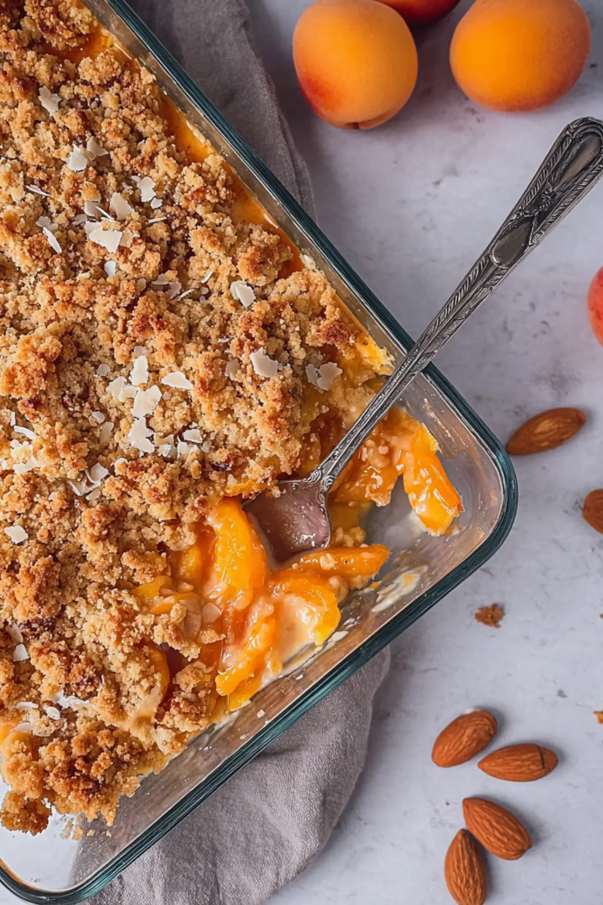Gesunder Aprikosen Crumble
