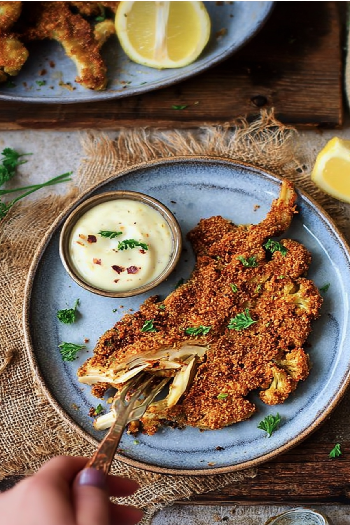 Knusprige Blumenkohlschnitzel