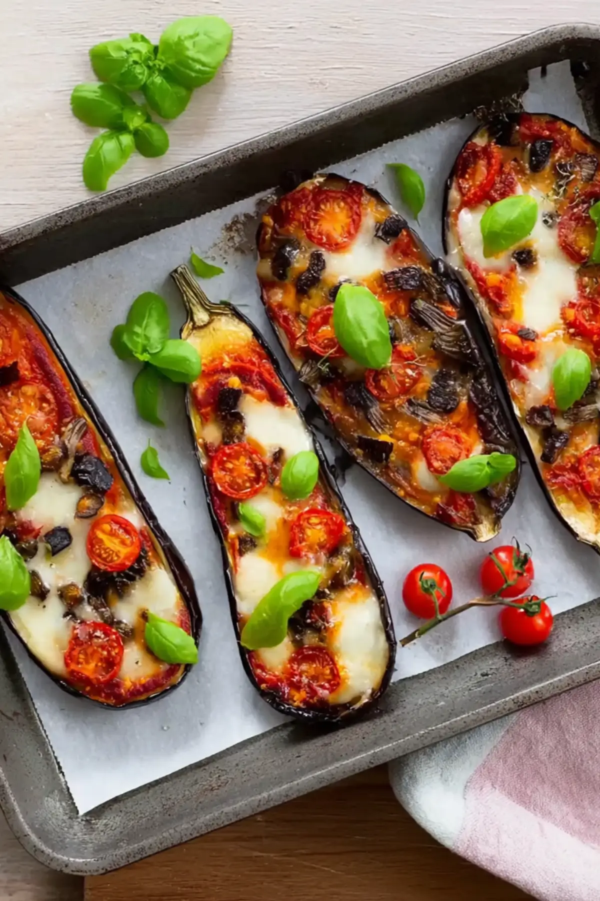 Low Carb Auberginen Pizza