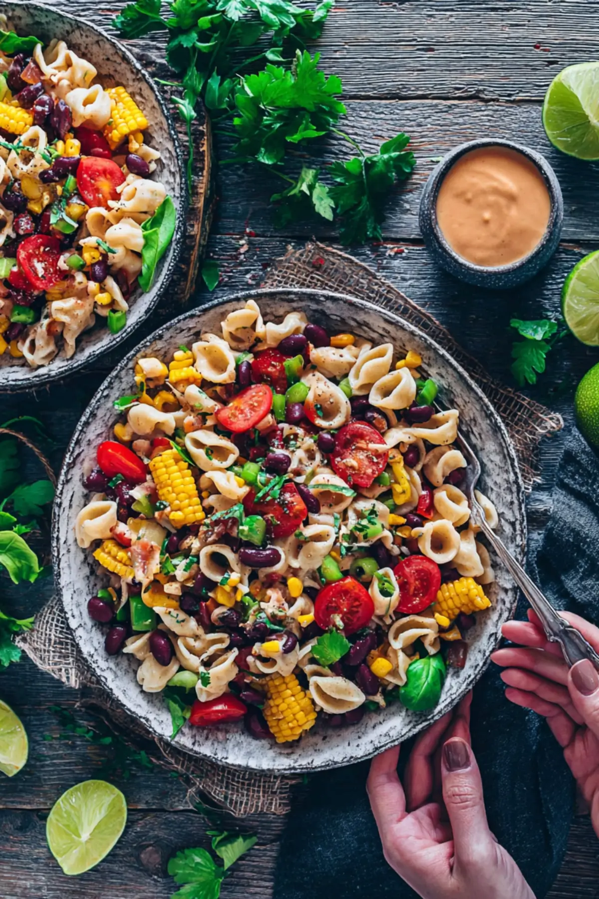 Mexikanischer Nudelsalat mit Chipotle Sauce