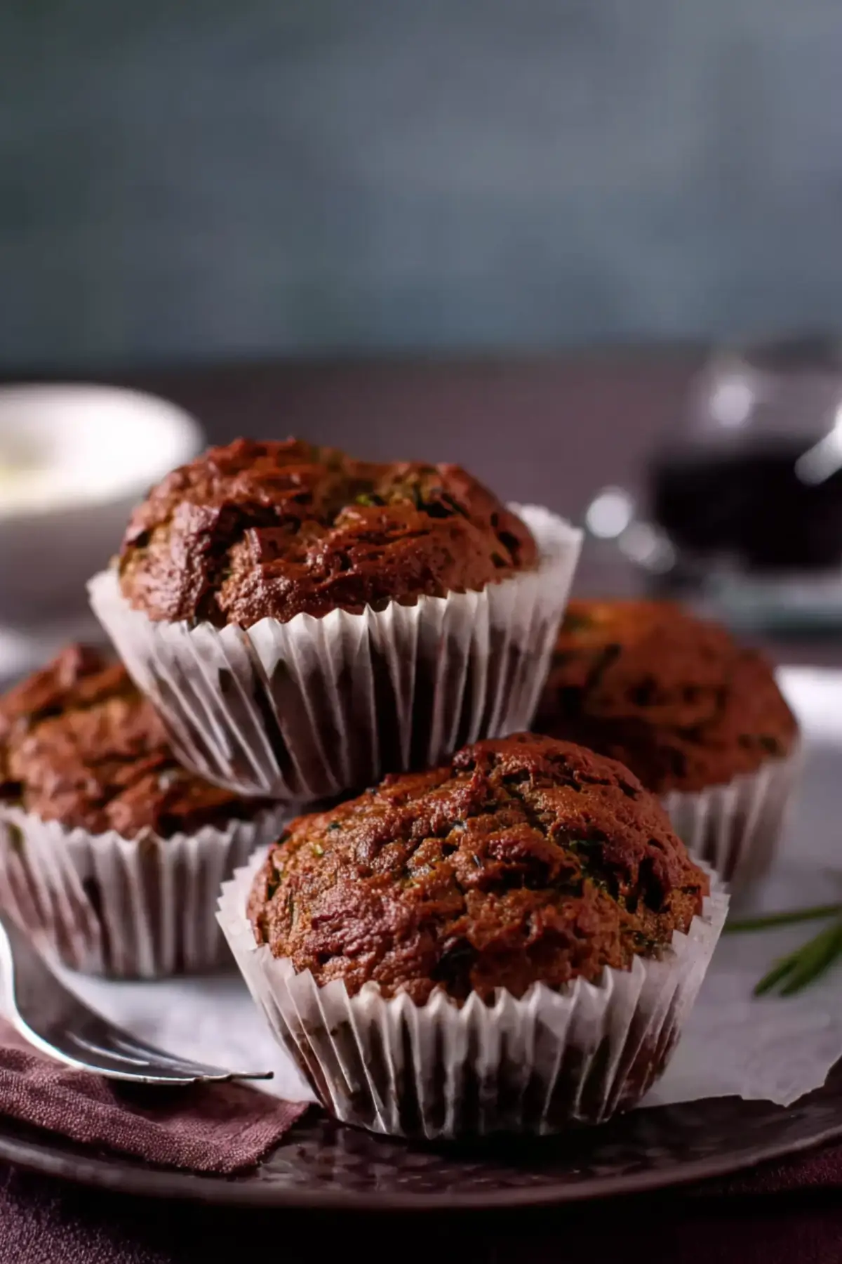Rosmarin Zucchini Muffins