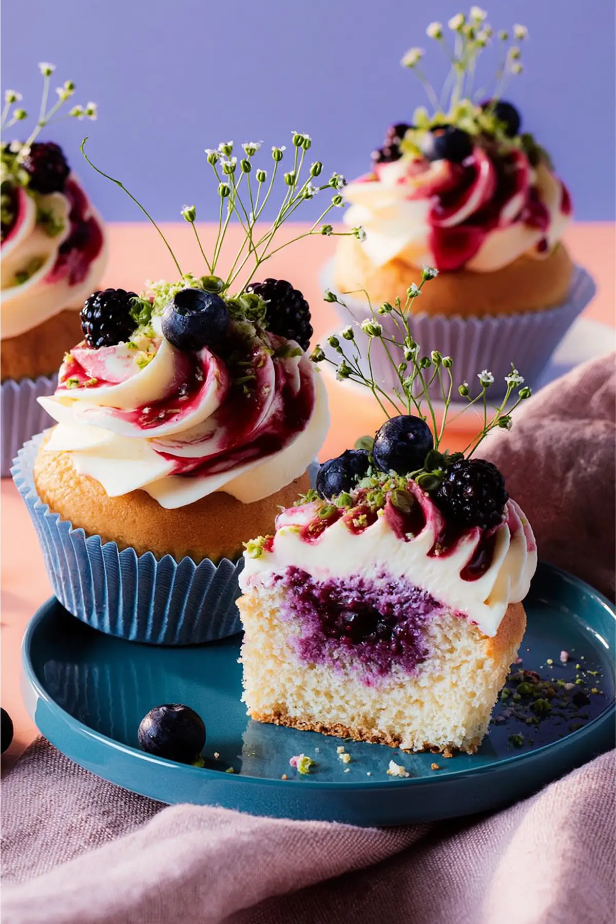 Blaubeer Cupcakes