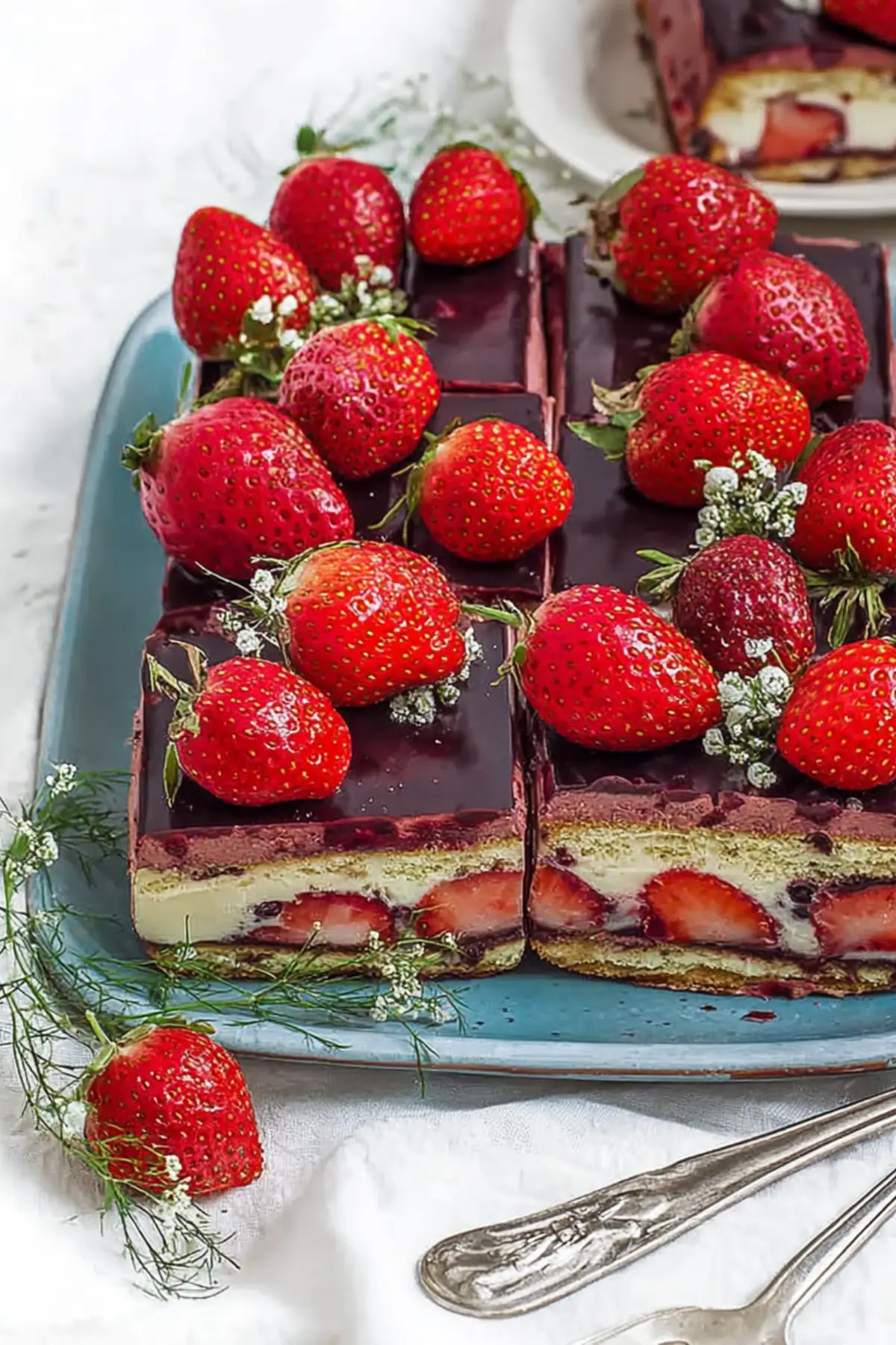 Donauwelle mit Erdbeeren