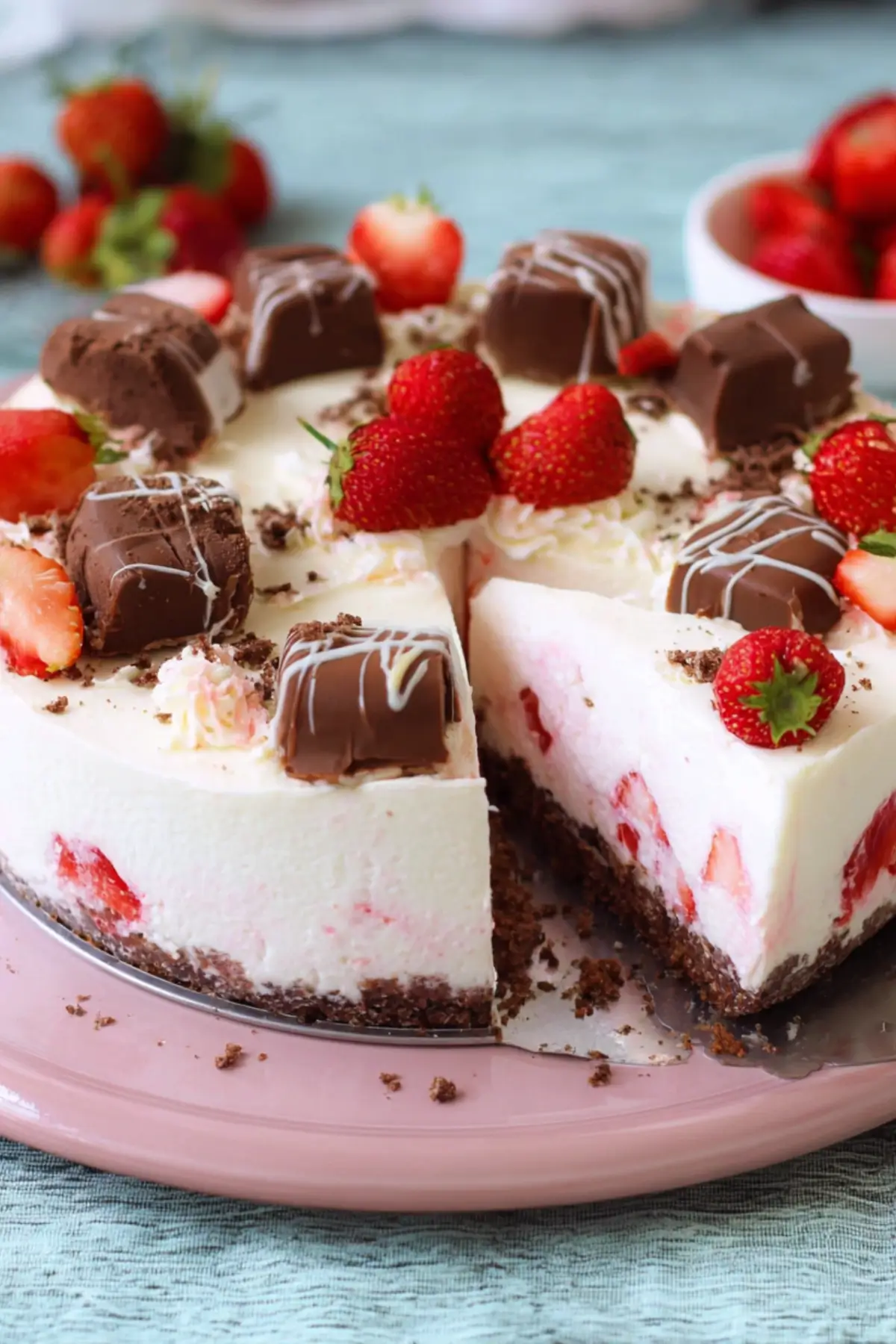 Erdbeer Yogurette Torte ohne Backen