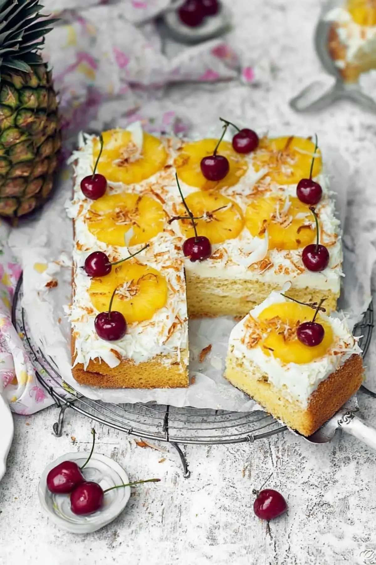 Pina Colada Blechkuchen