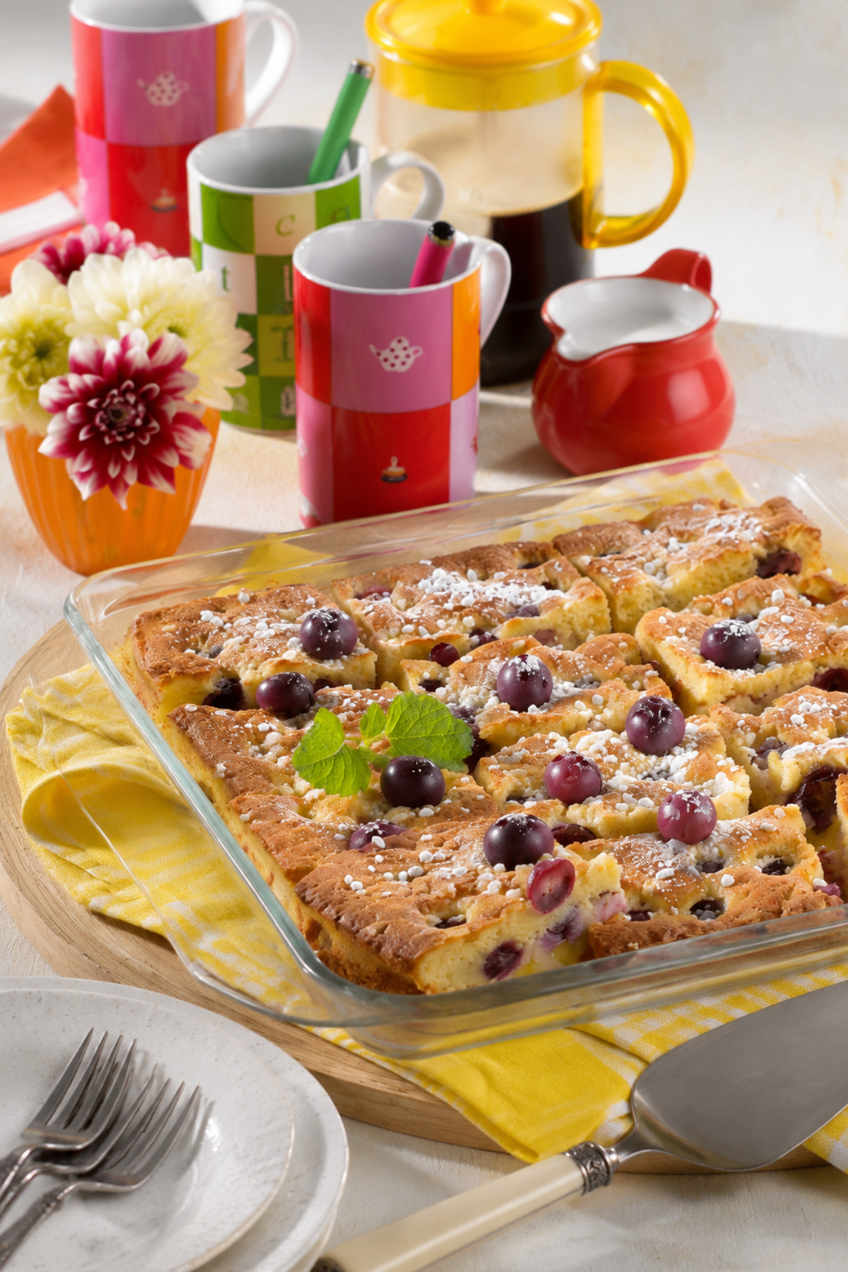 Trauben-Rührkuchen vom Blech